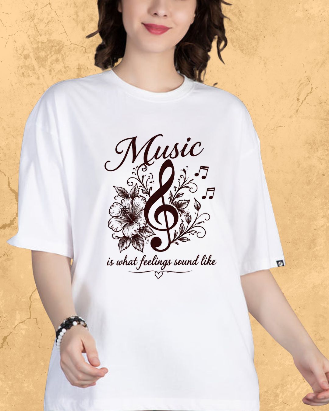 White Music Is What Feelings Sound Like Cotton Tshirt