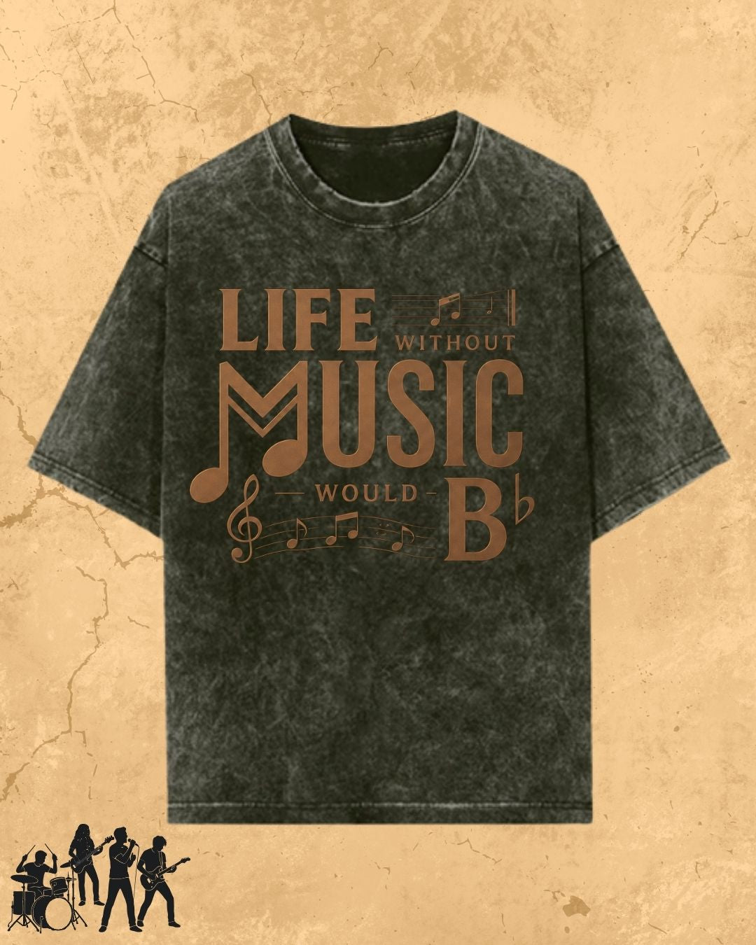 Life Without Music Would B Flat Cotton T-Shirt