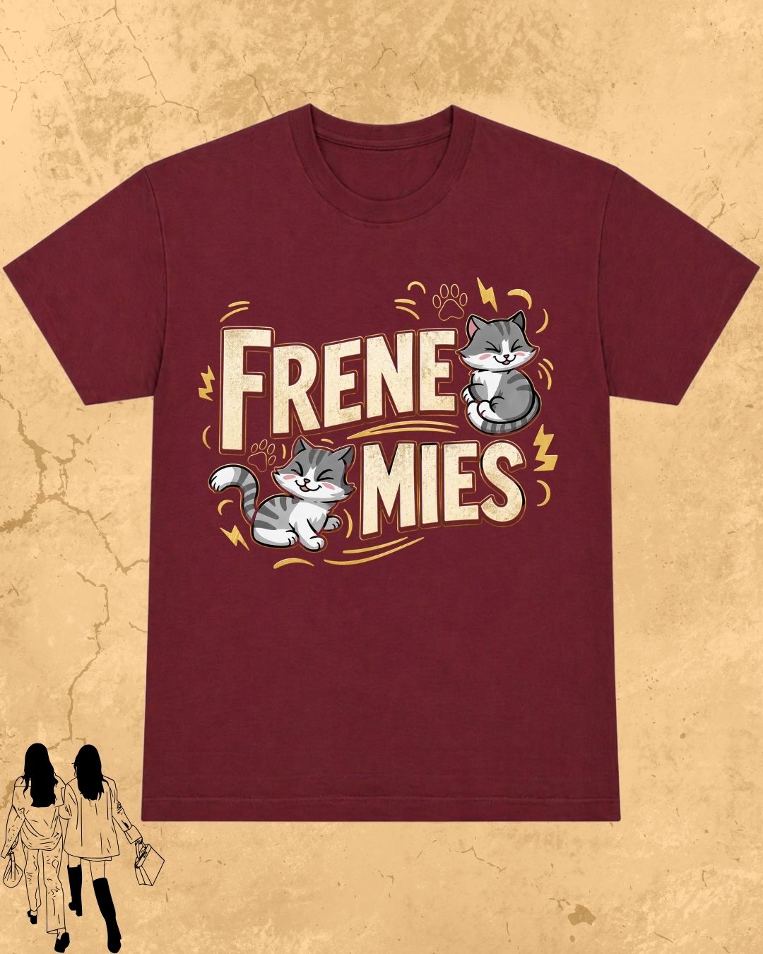 Meow Besties Cotton Tshirt
