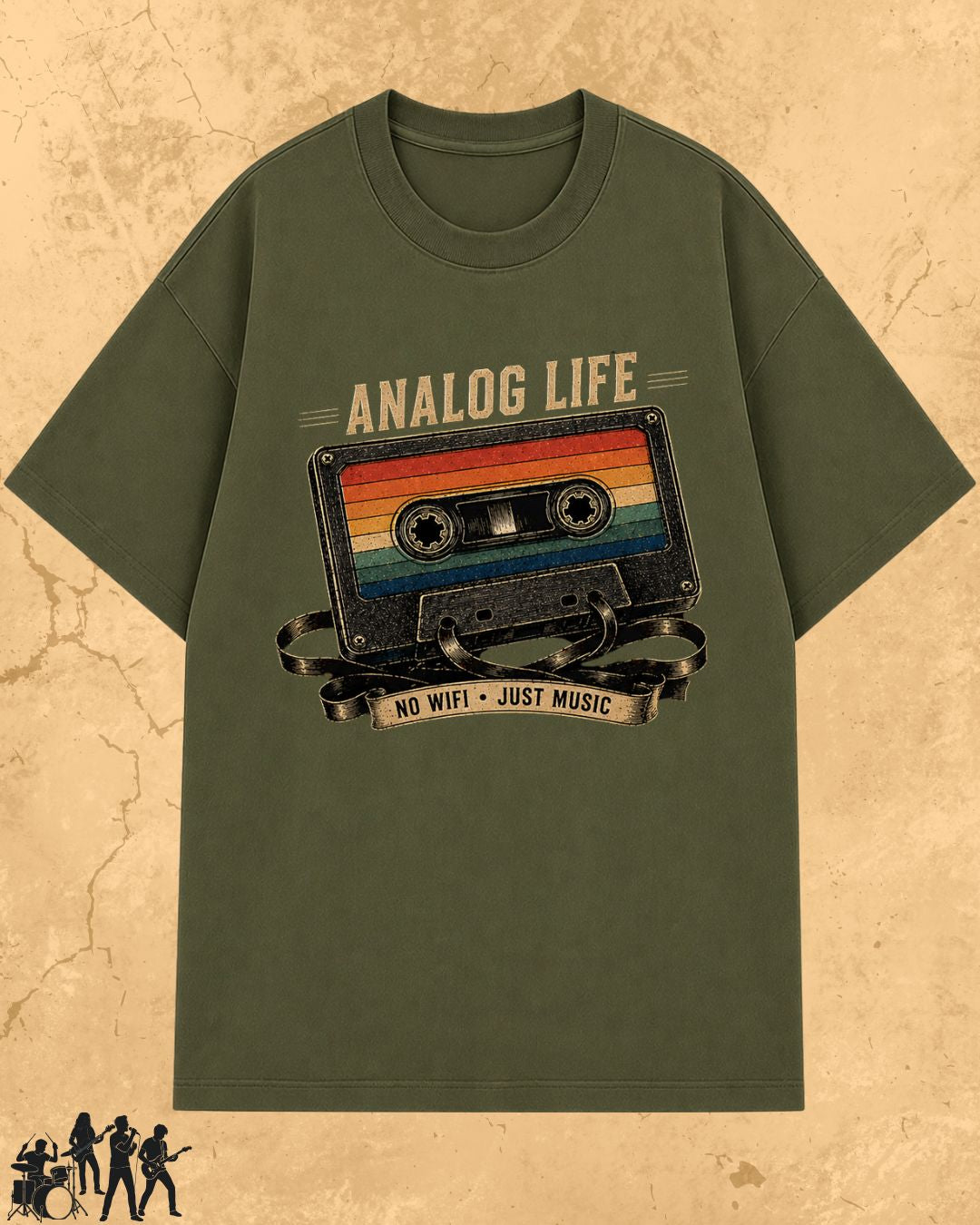 Retro Cassette Music Cotton Tshirt