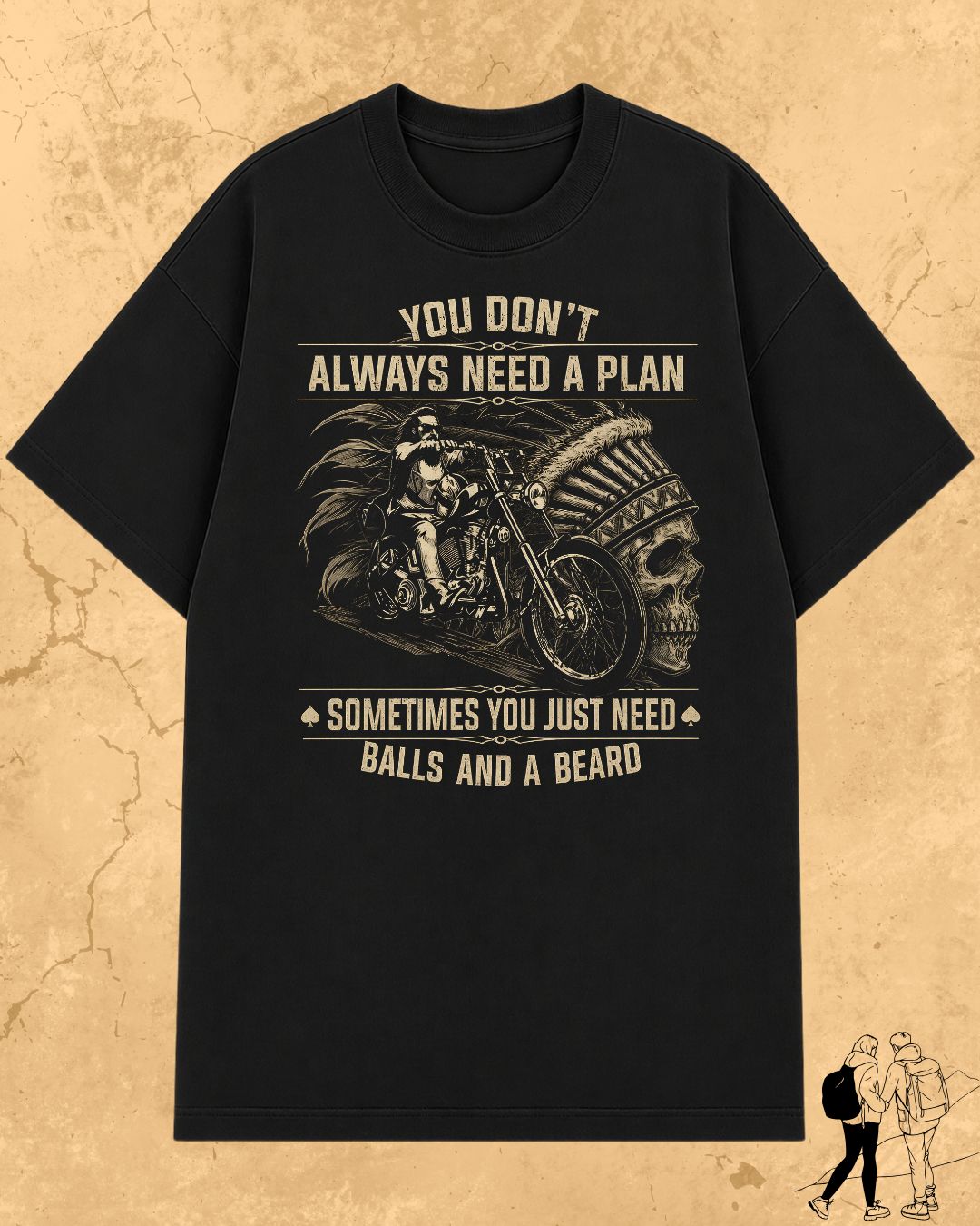 Rebel Beard Motorcycle Cotton Tshirt