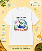 Ocean Theme Custom Kid Cotton Tshirt