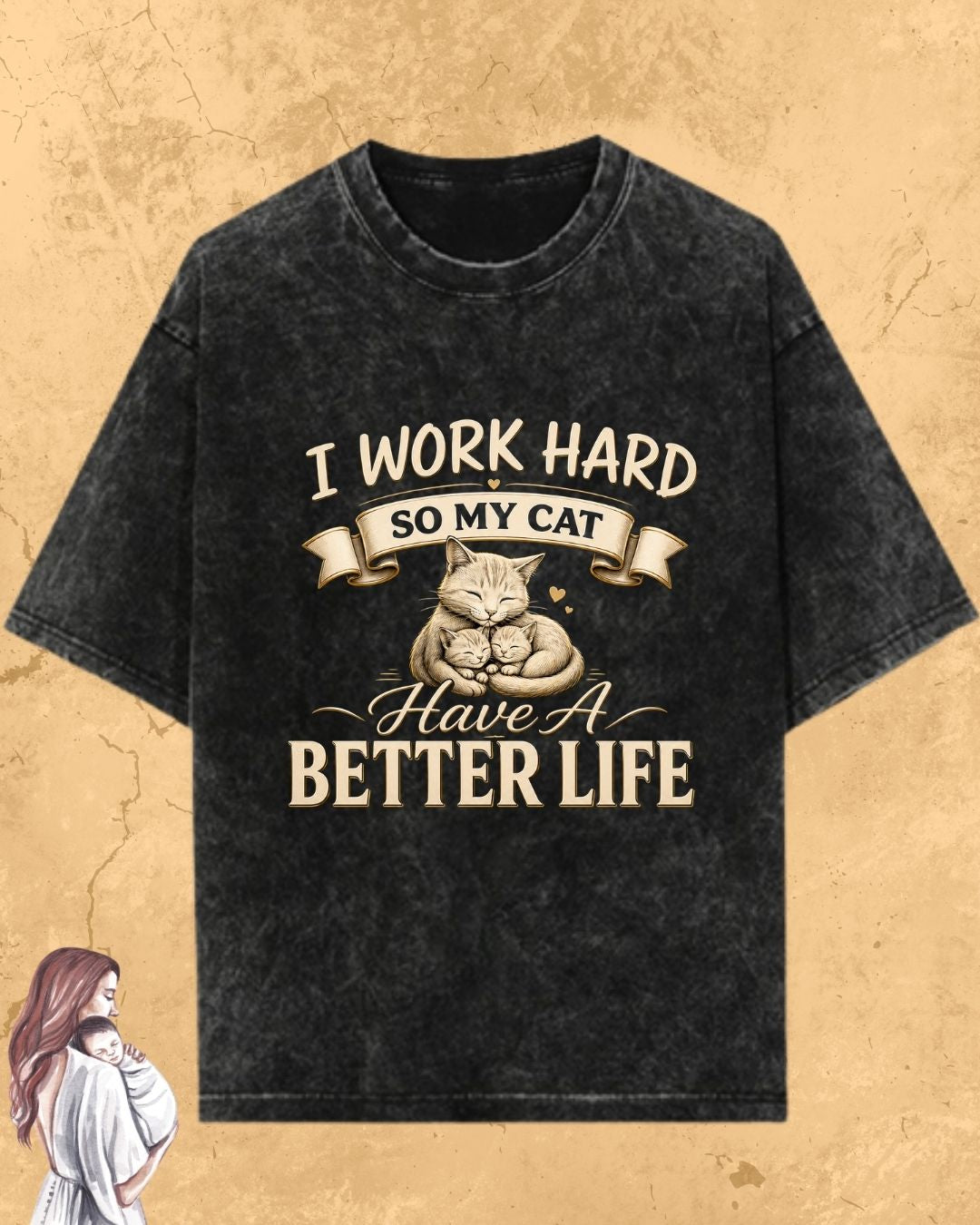 Purr Mom Cotton Tshirt