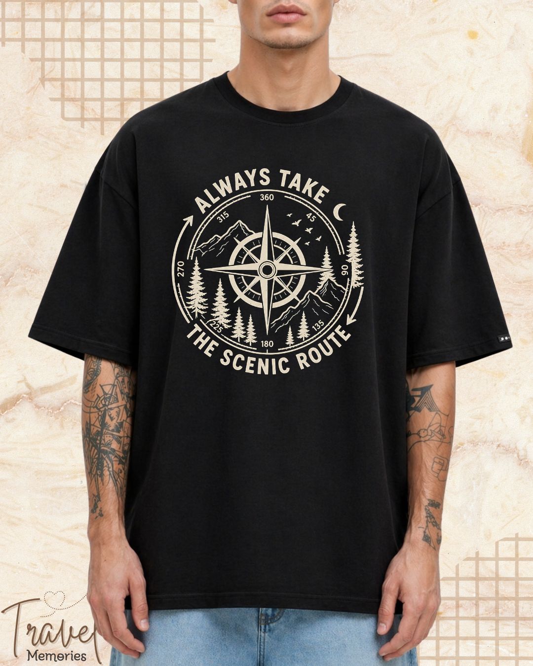 Scenic Route Vintage Adventure Cotton Tshirt