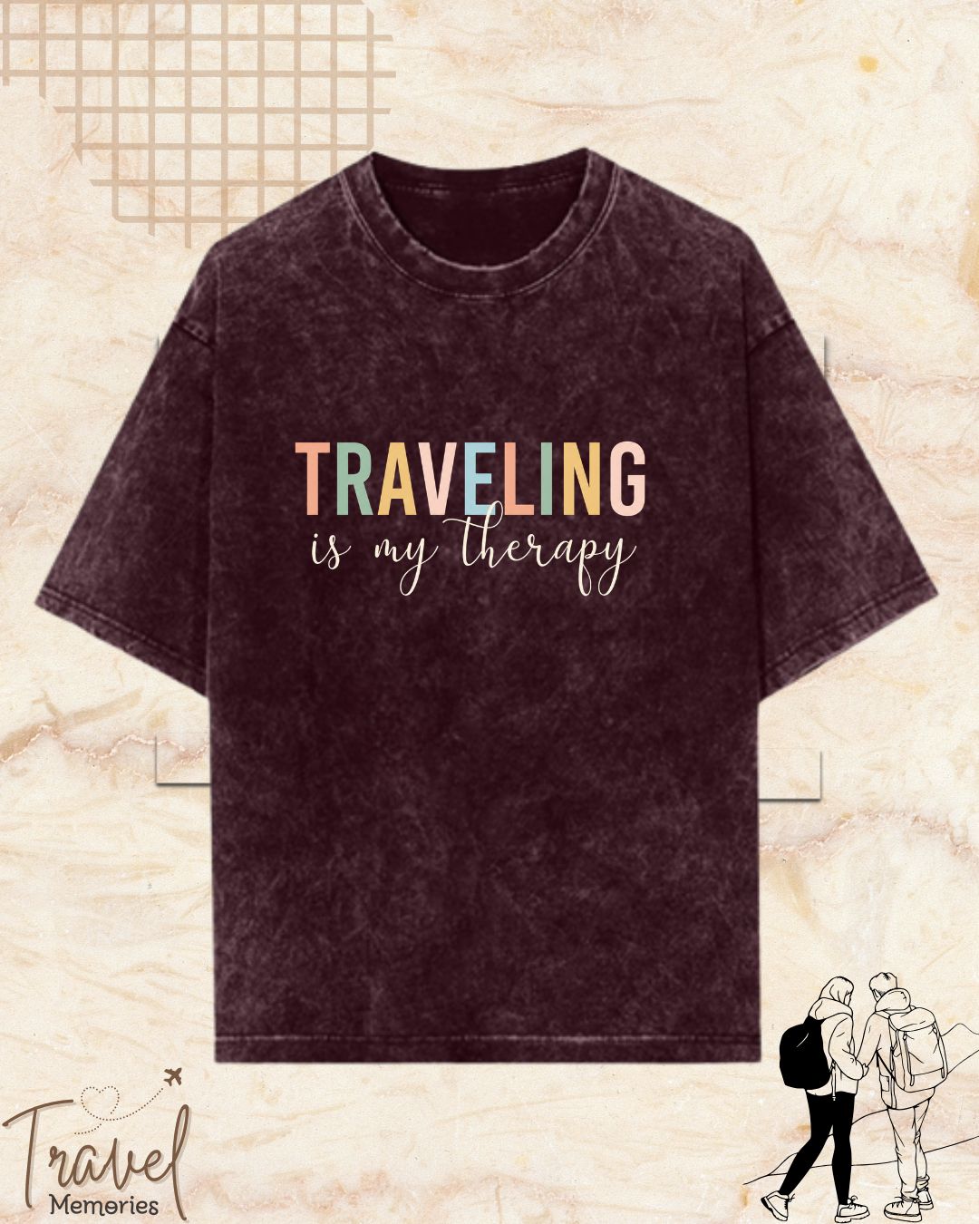 WanderScape Travel Cotton Tshirt