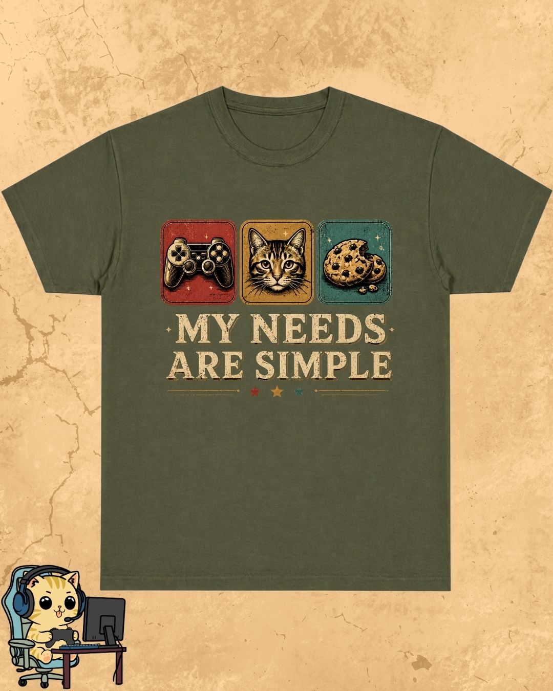 Purrfect Gamer Cotton Tshirt