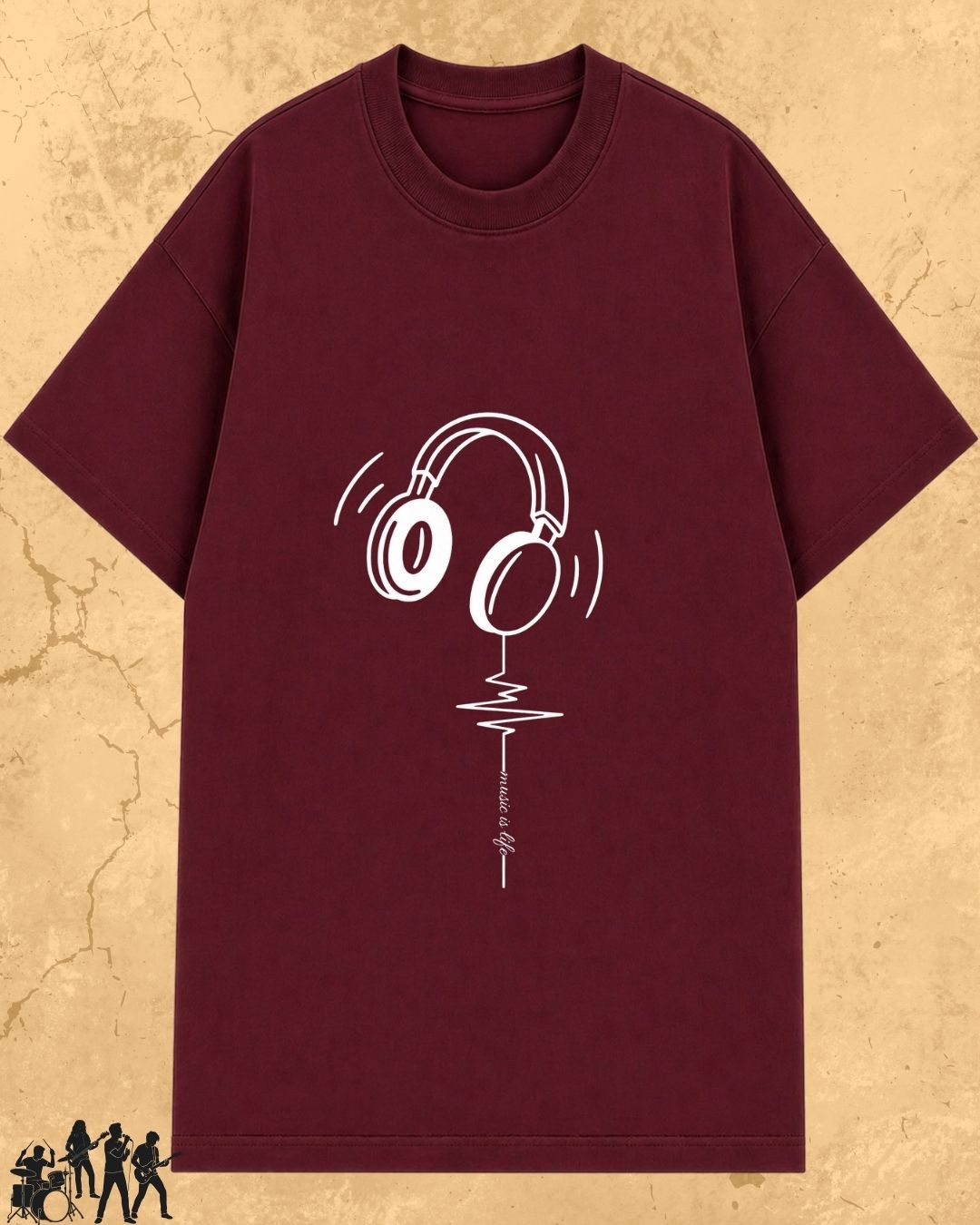 Minimal Music Vibe Cotton Tshirt