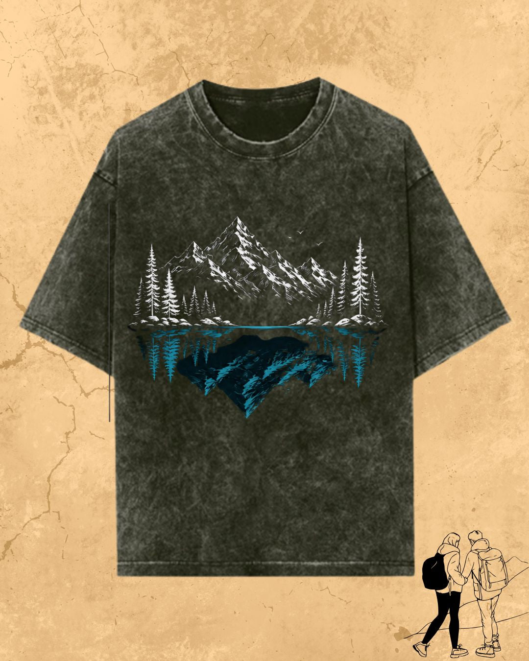 Mountain Reflection Cotton Tshirt