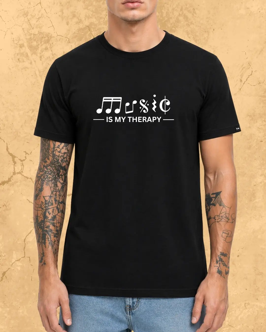 Music Is My Therapy Cotton Tshirt