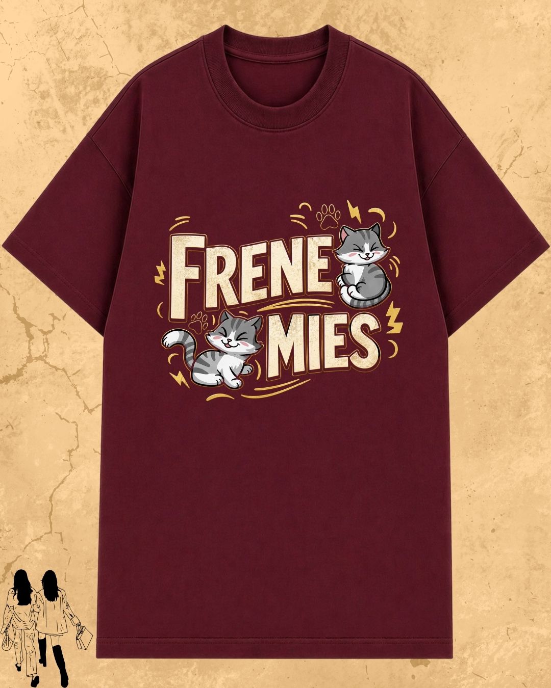Meow Besties Cotton Tshirt