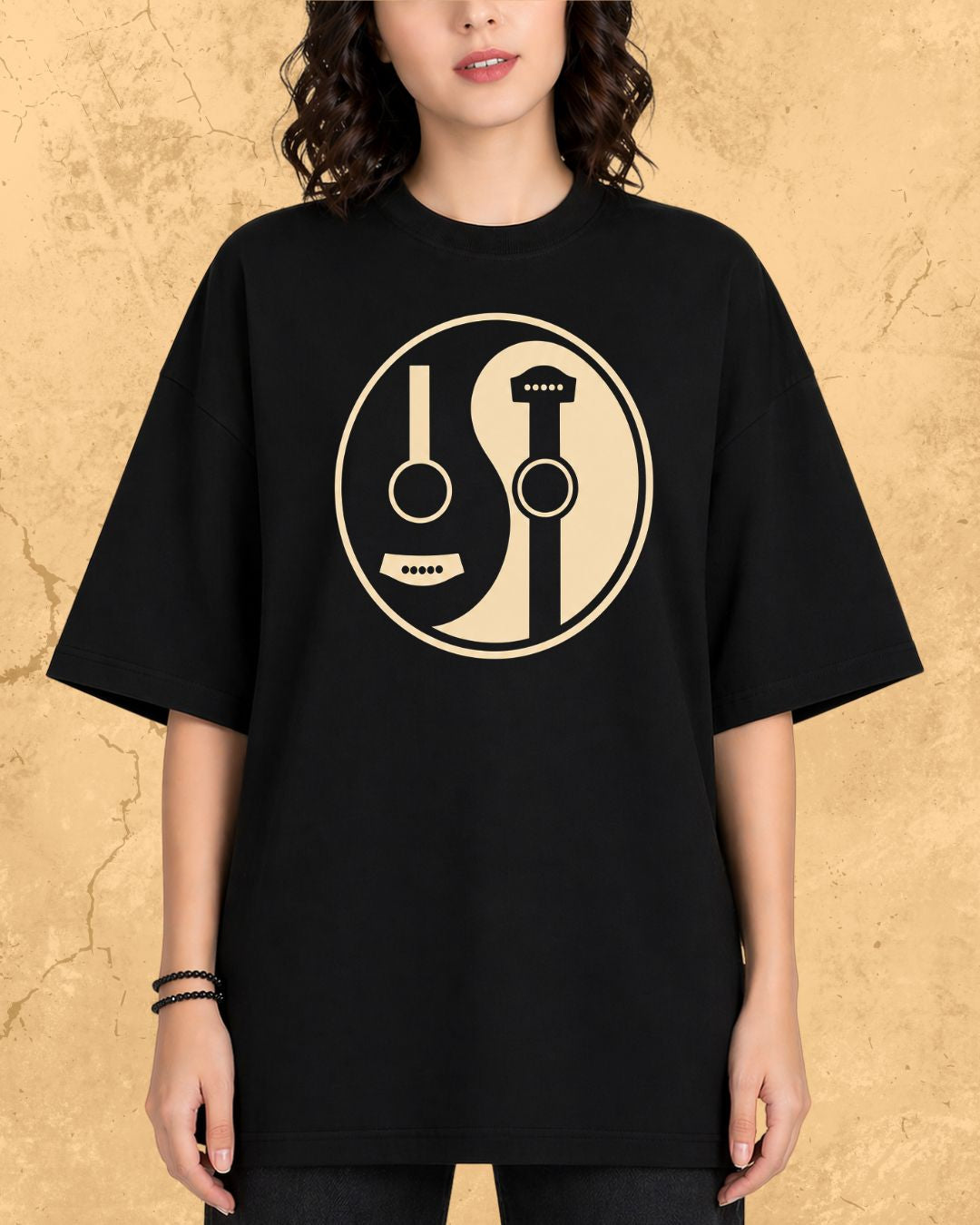 Yin Yang Guitar Cotton Tshirt