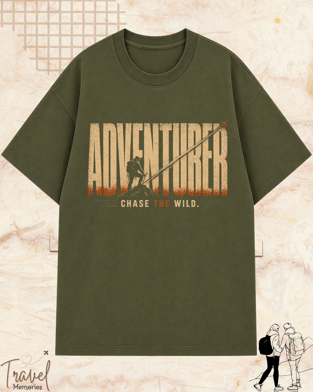 Vintage Travel Vibes Cotton Tshirt