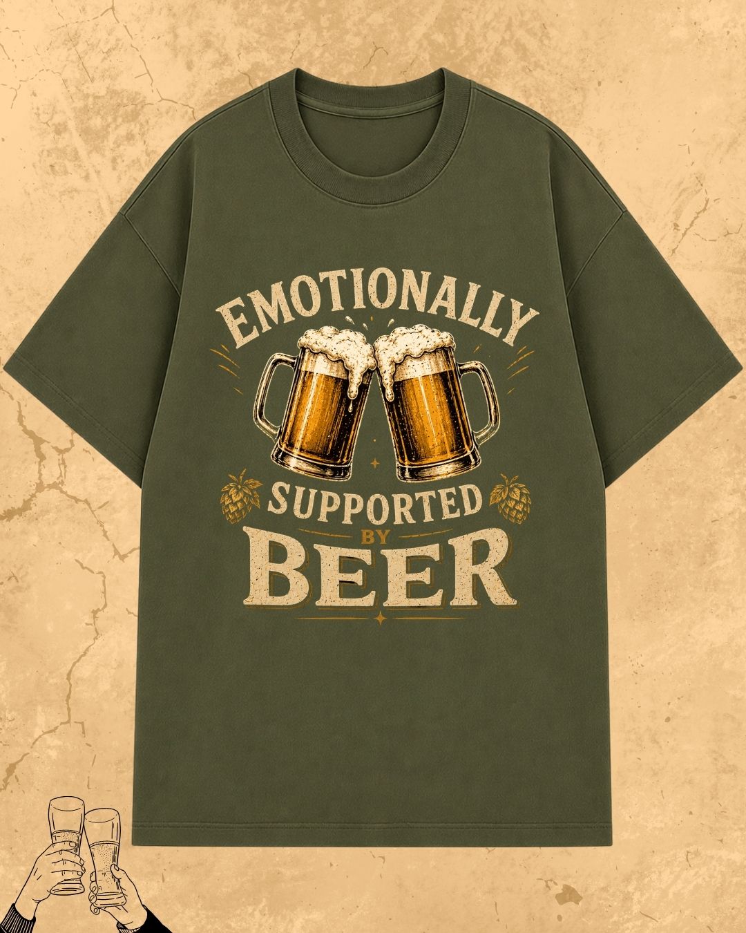 Beer Bond Statement Cotton T-Shirt