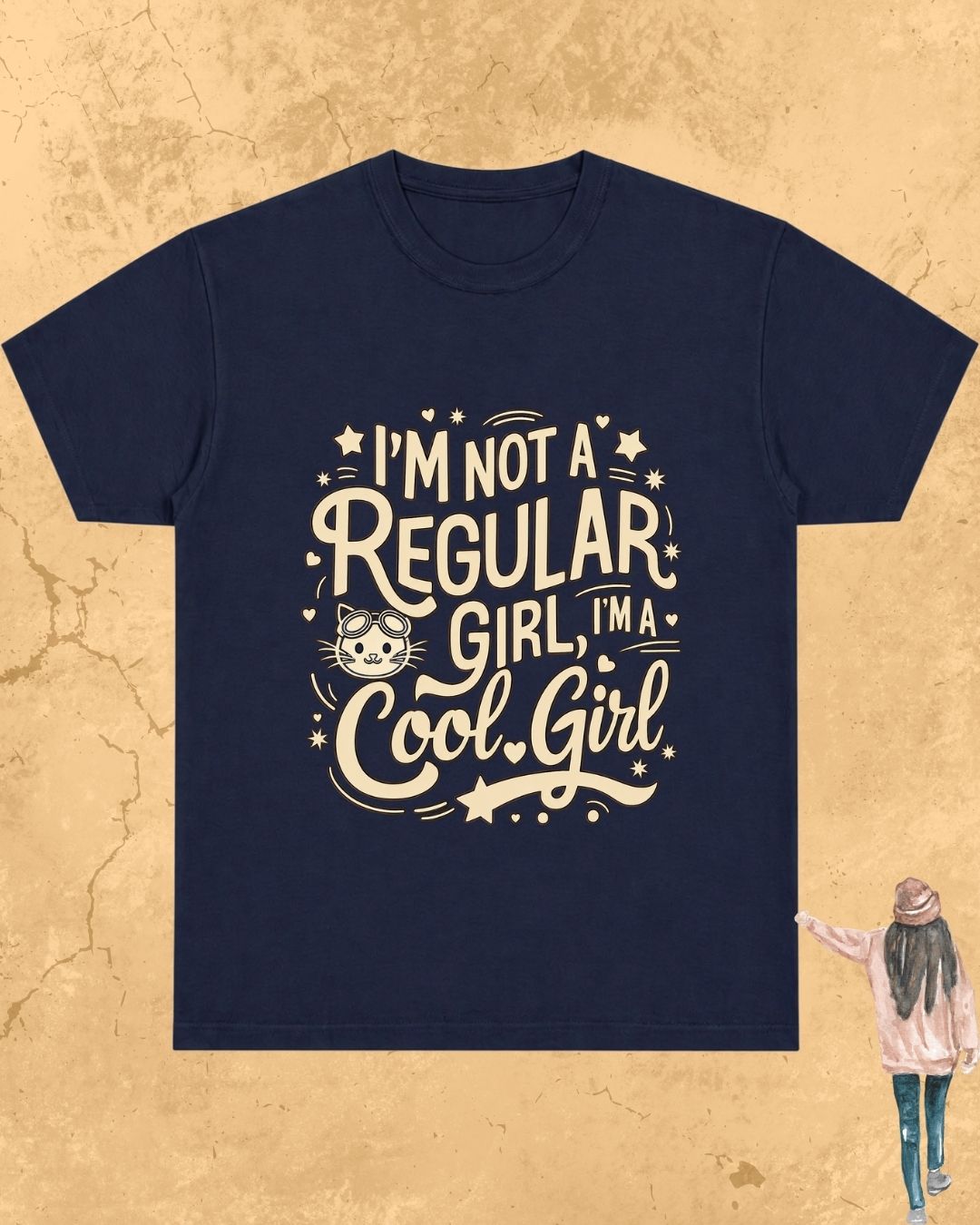 Cool Meow Girl Vibes Cotton Tee