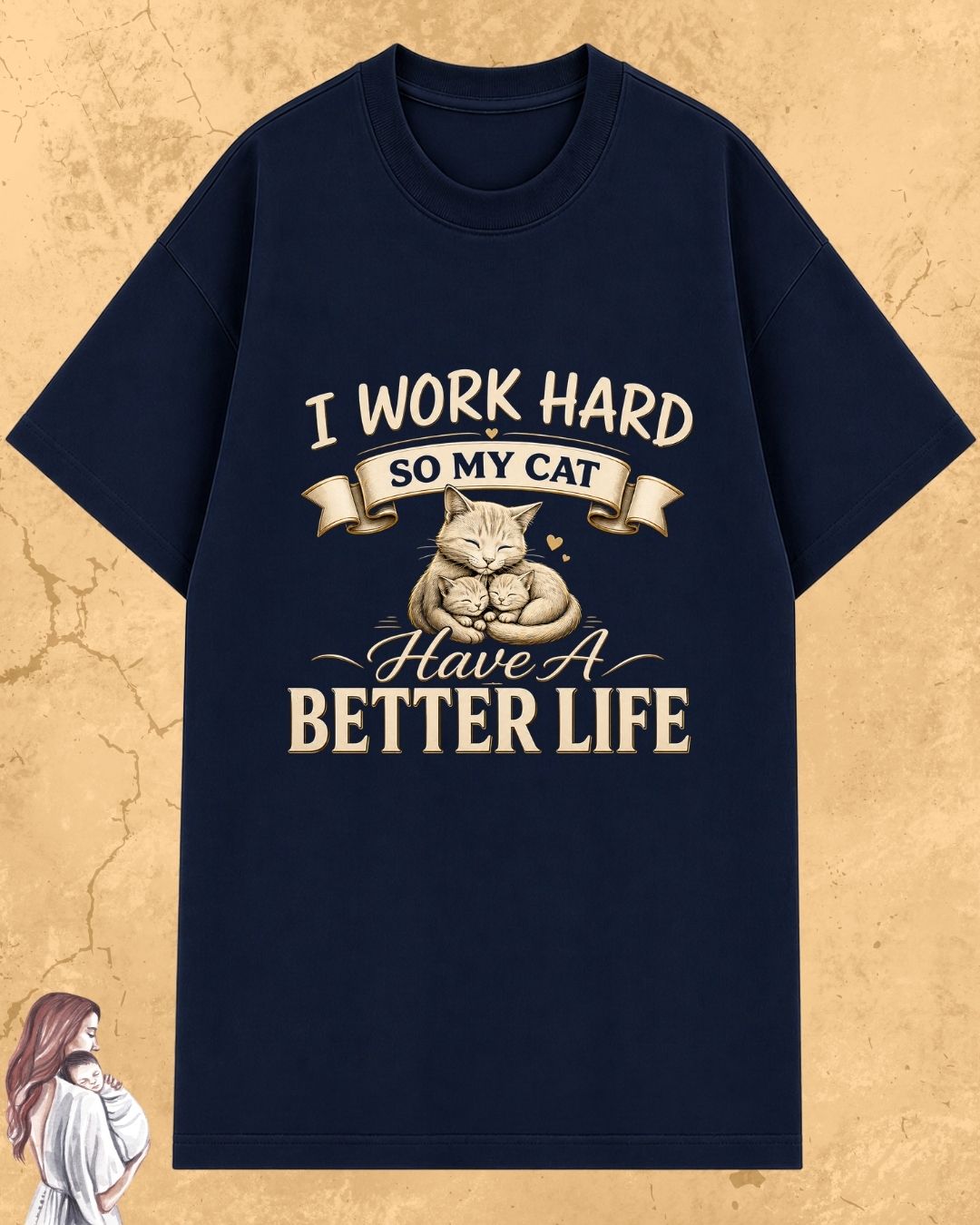 Purr Mom Cotton Tshirt