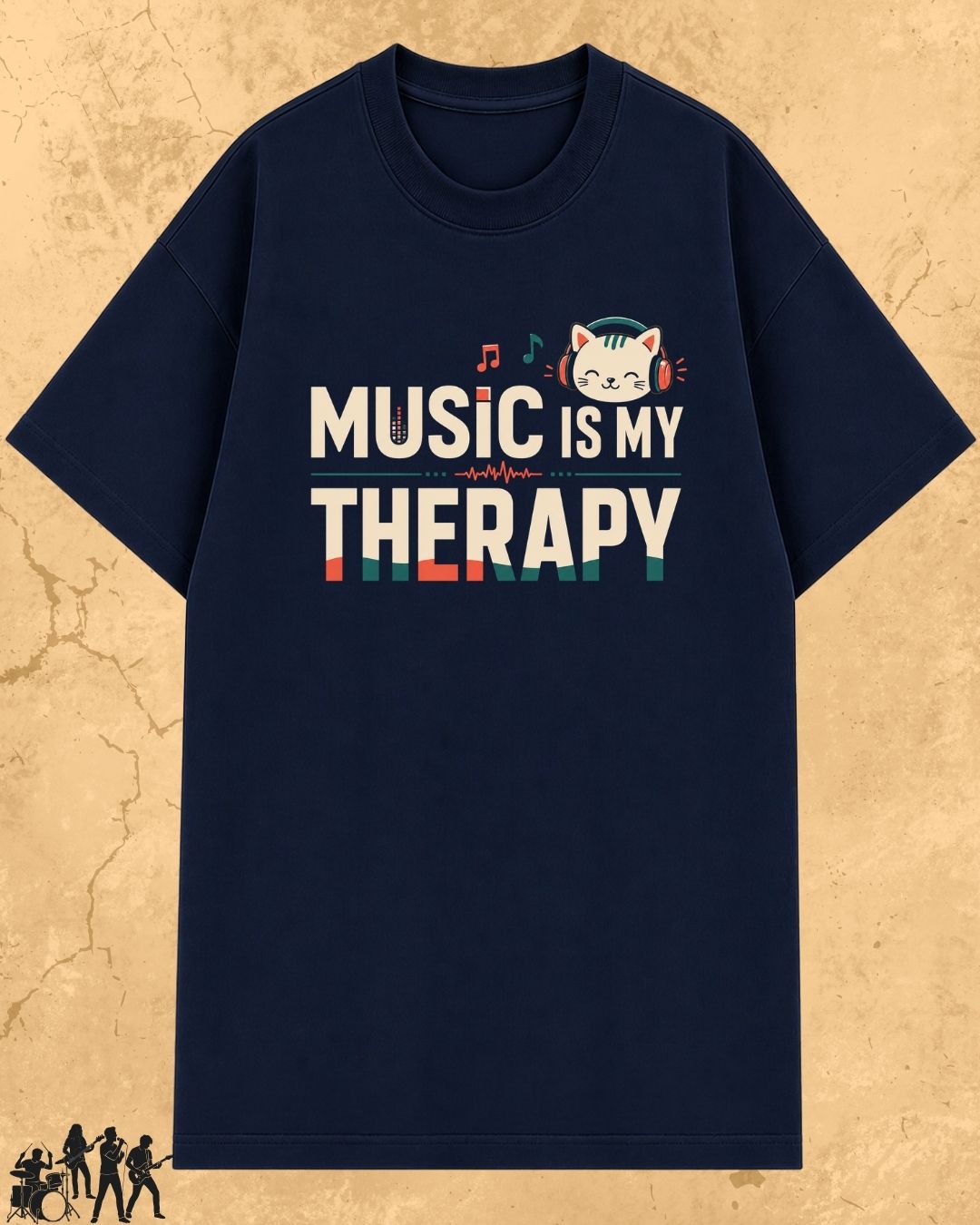 Purrfect Groove Cotton Tee