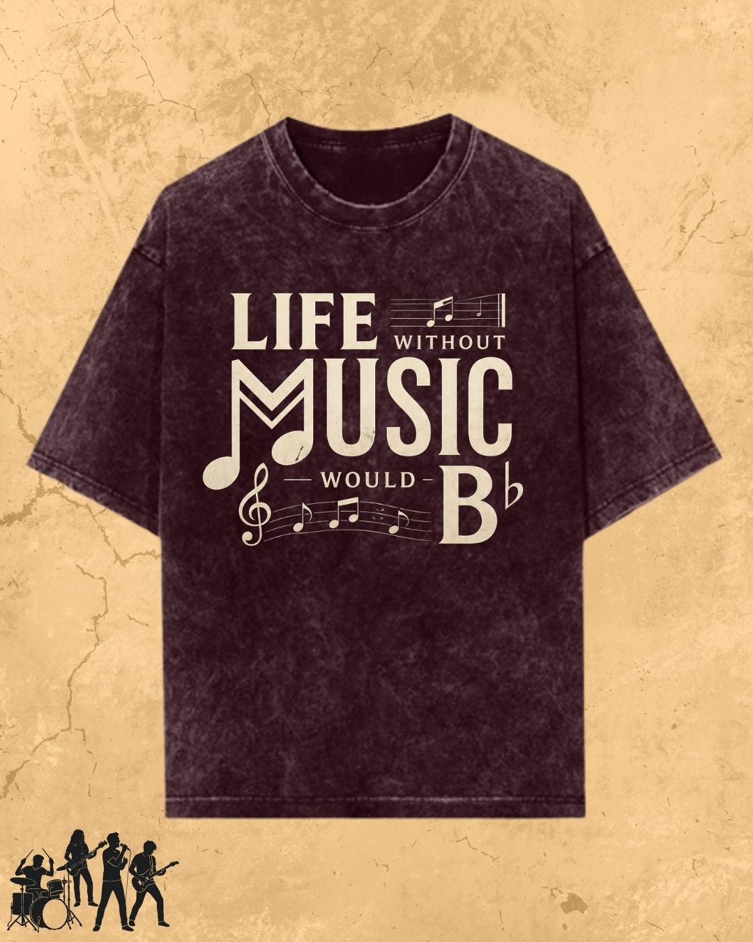 Life Without Music Would B Flat Cotton T-Shirt