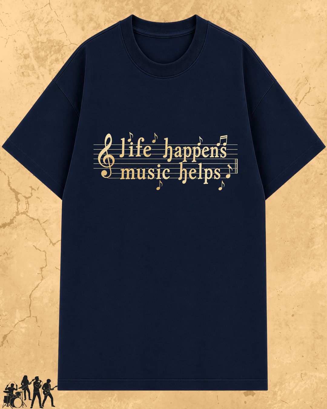 Life Happens Music Helps Cotton Tshirt