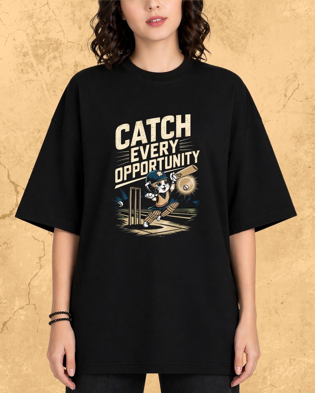 Meow Cricket Champion Cotton Tee