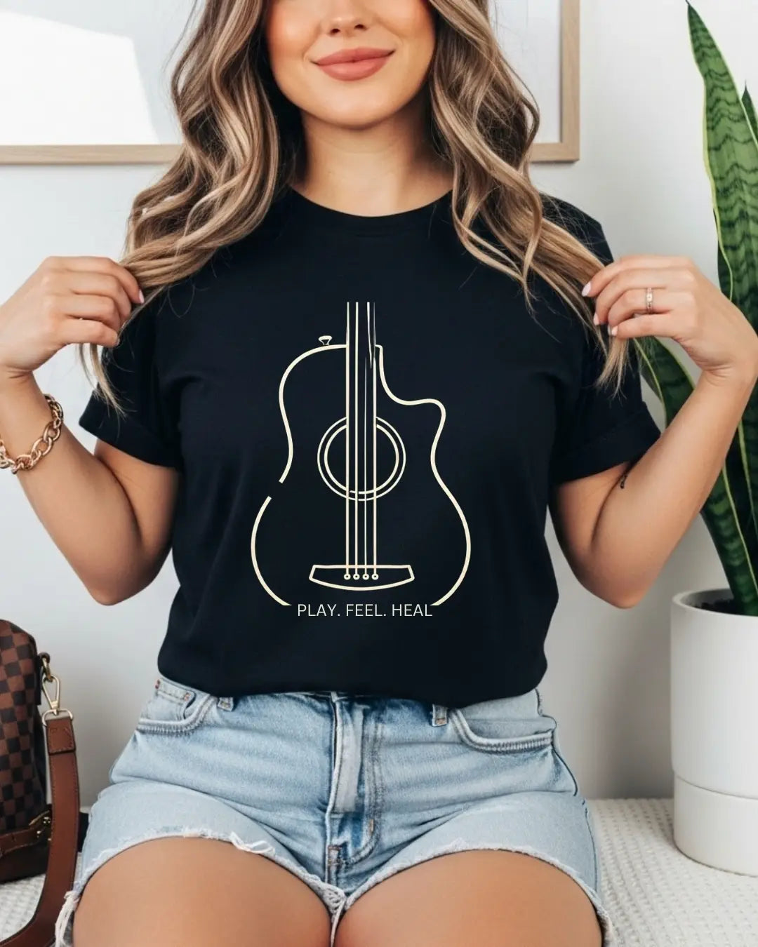 Guitar Music Cotton T-Shirt