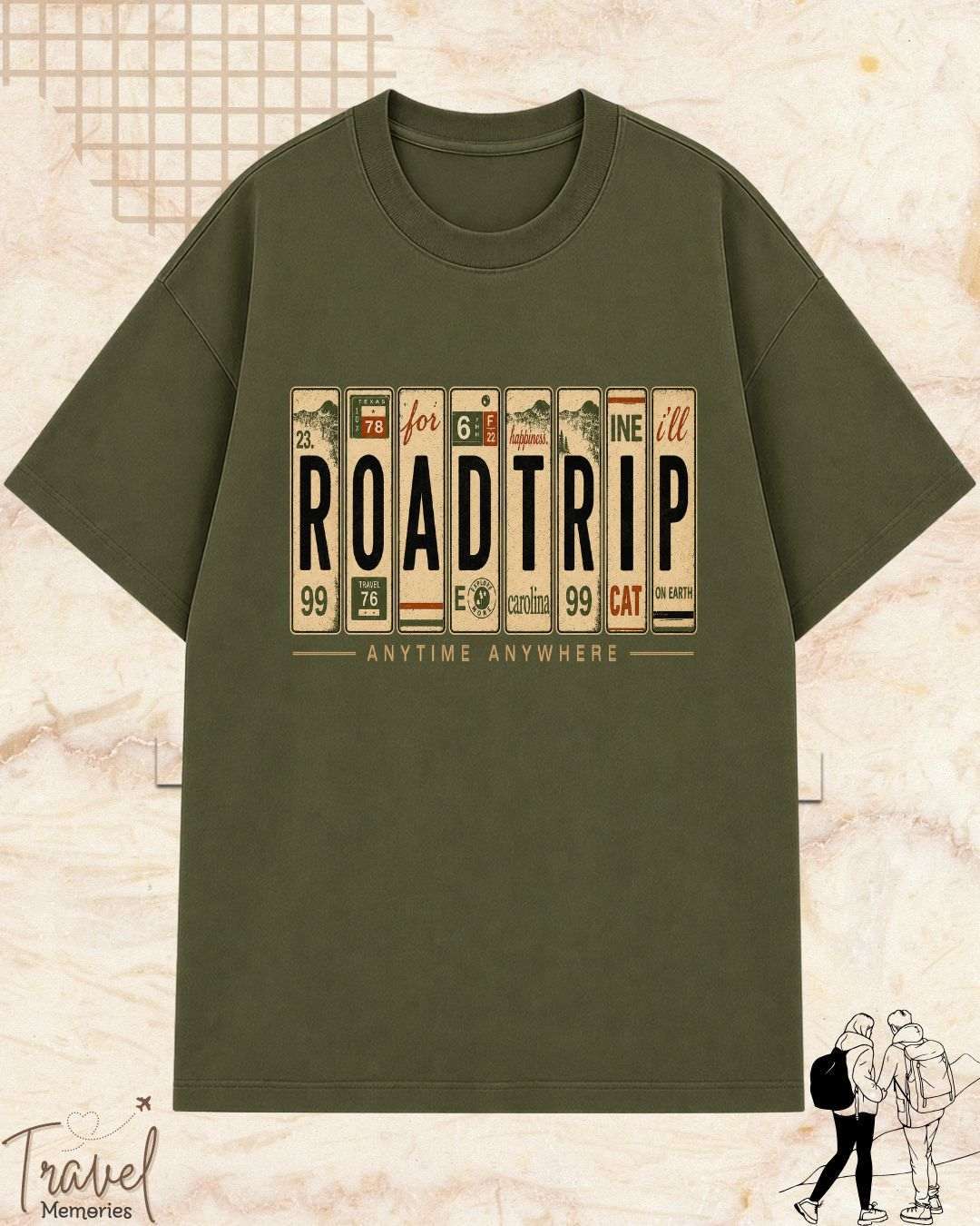 Roadtrip Travel Cotton Tshirt
