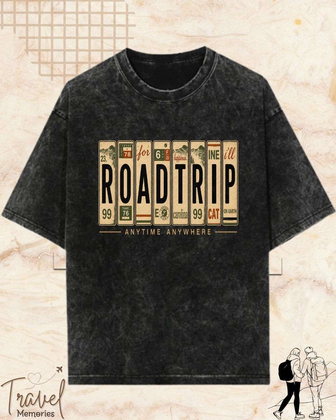 Roadtrip Travel Cotton Tshirt