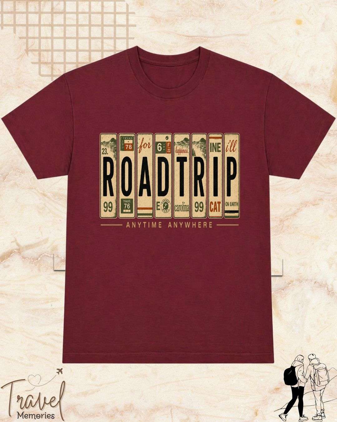 Roadtrip Travel Cotton Tshirt Swiftsoul 