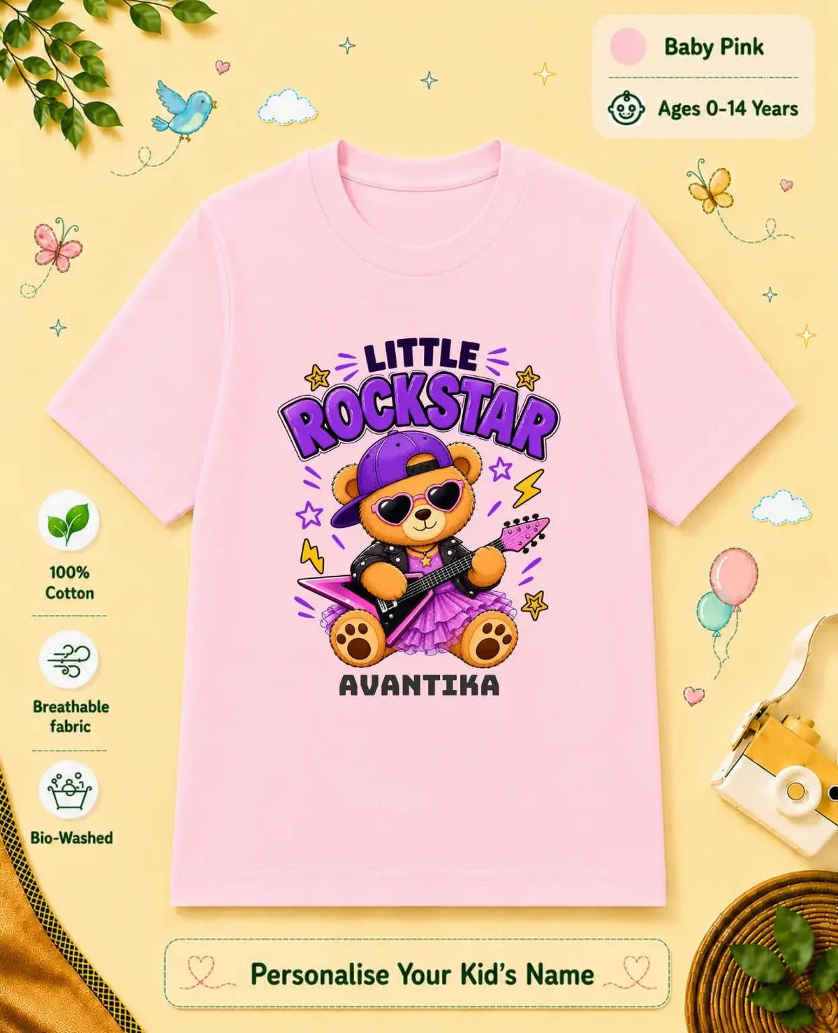 Rockstar Custom Kid Cotton Tshirt Swiftsoul