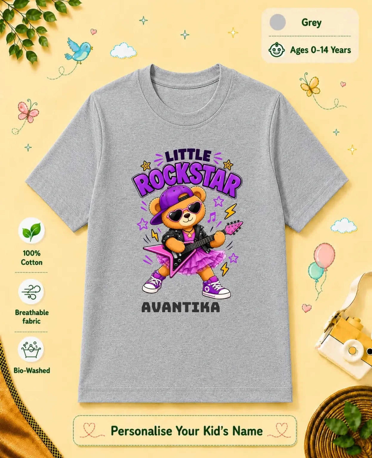 Rockstar Custom Kid Cotton Tshirt Swiftsoul