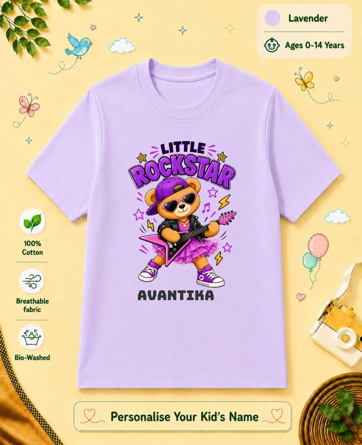 Rockstar Custom Kid Cotton Tshirt Swiftsoul