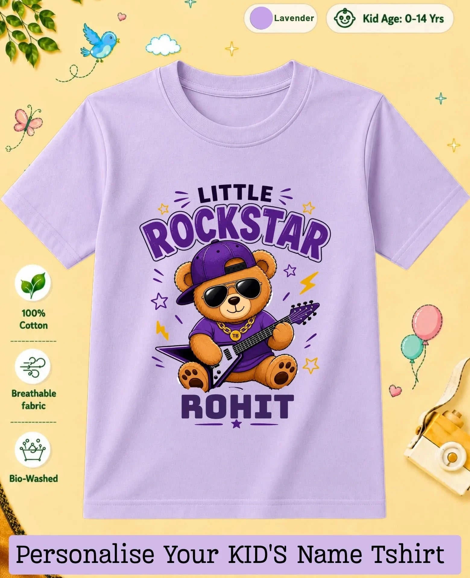 Rockstar Custom Kid Cotton Tshirt Swiftsoul