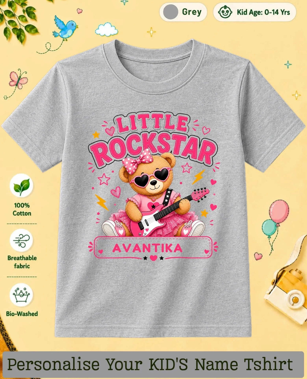 Rockstar Custom Kid Cotton Tshirt Swiftsoul