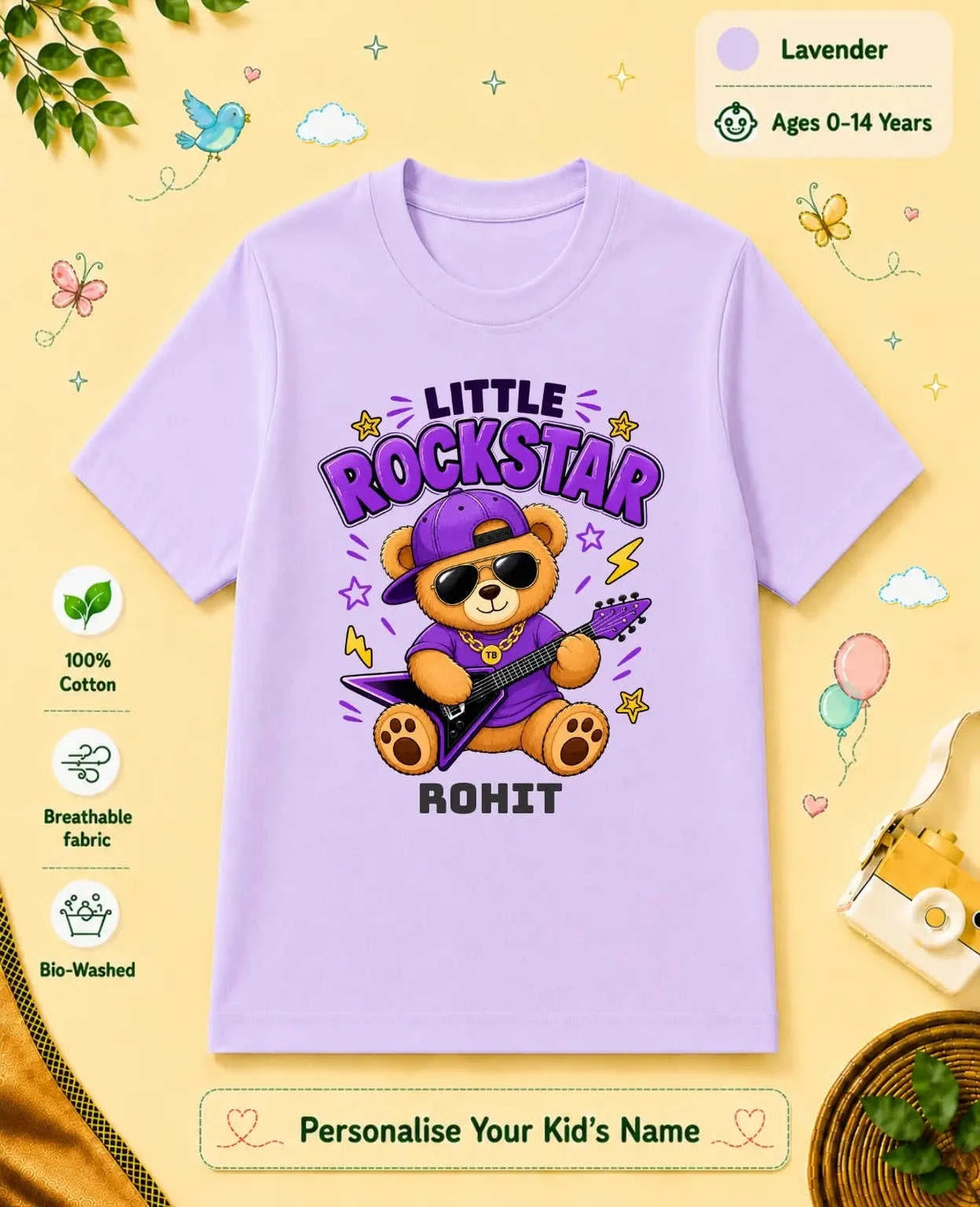 Rockstar Custom Kid Cotton Tshirt Swiftsoul