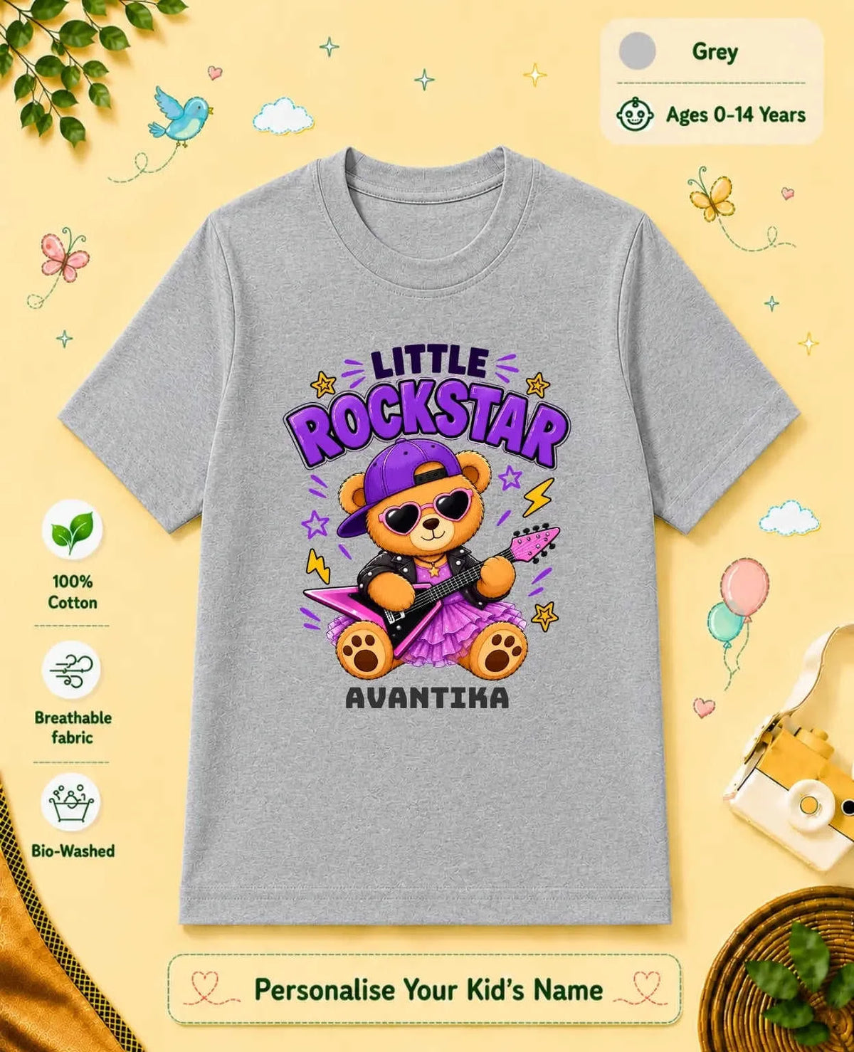 Rockstar Custom Kid Cotton Tshirt Swiftsoul
