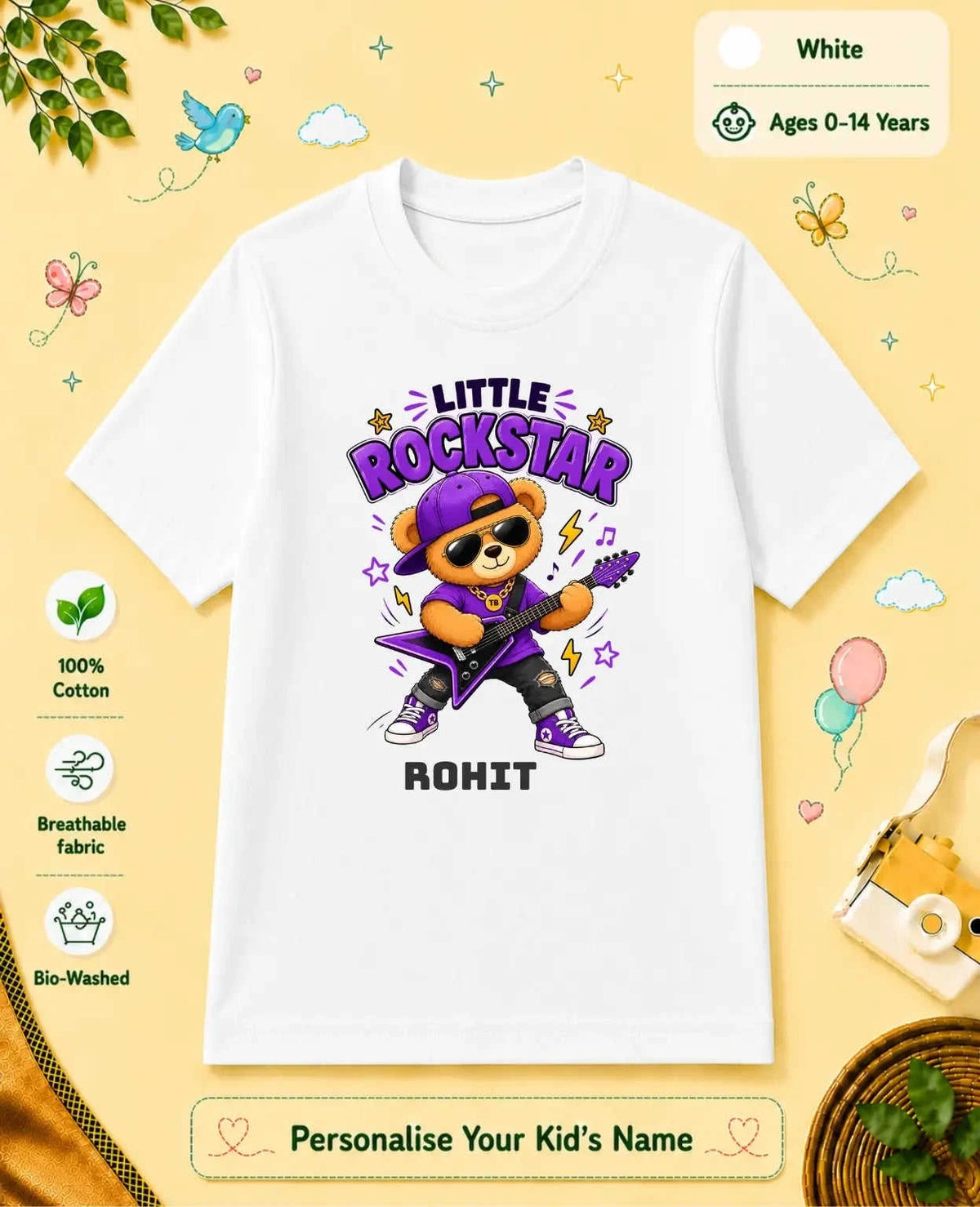 Rockstar Custom Kid Cotton Tshirt Swiftsoul