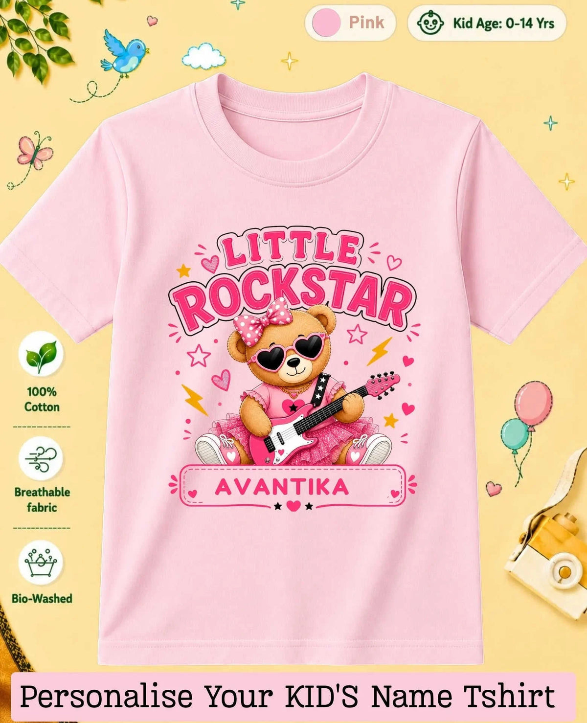 Rockstar Custom Kid Cotton Tshirt Swiftsoul