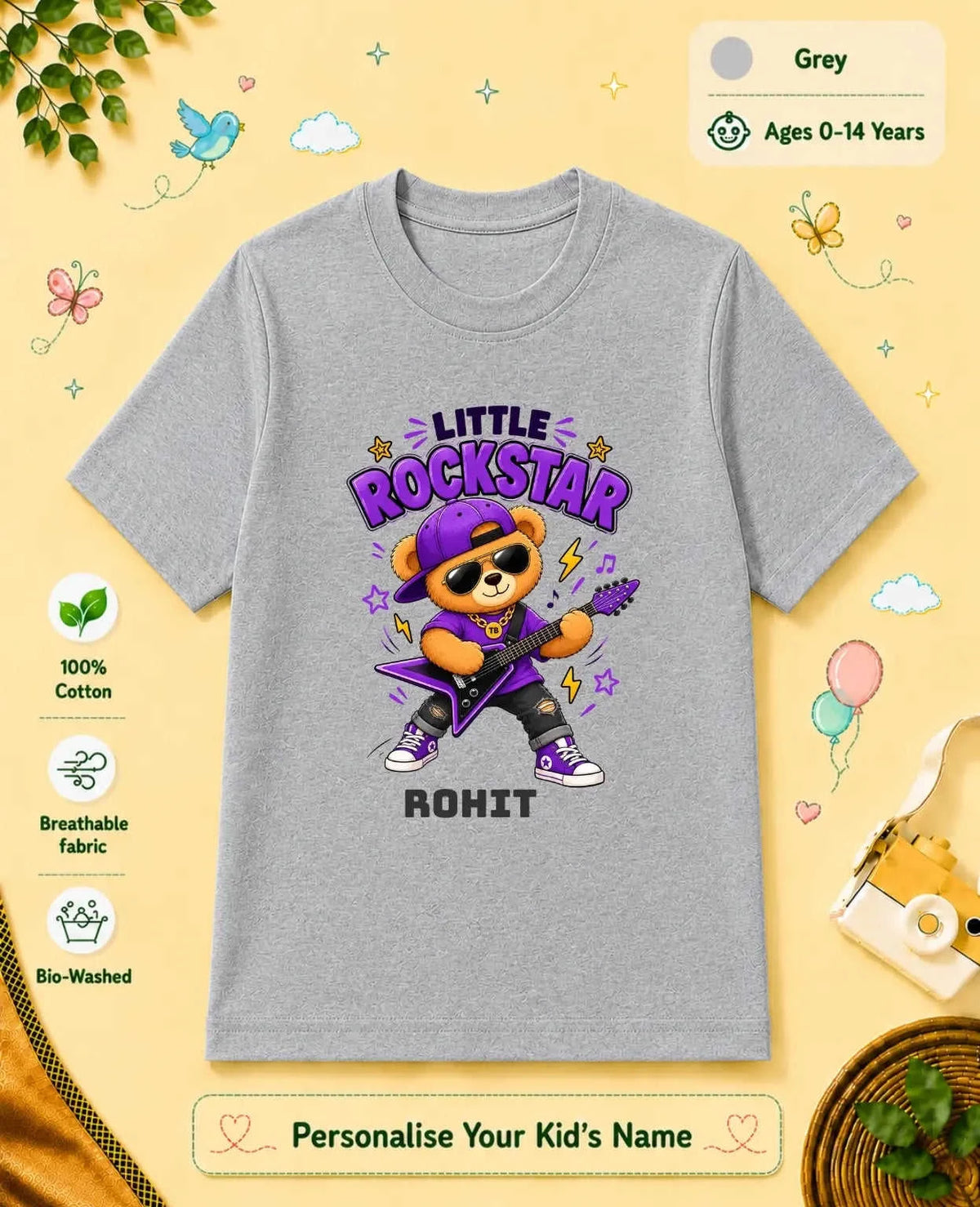 Rockstar Custom Kid Cotton Tshirt Swiftsoul