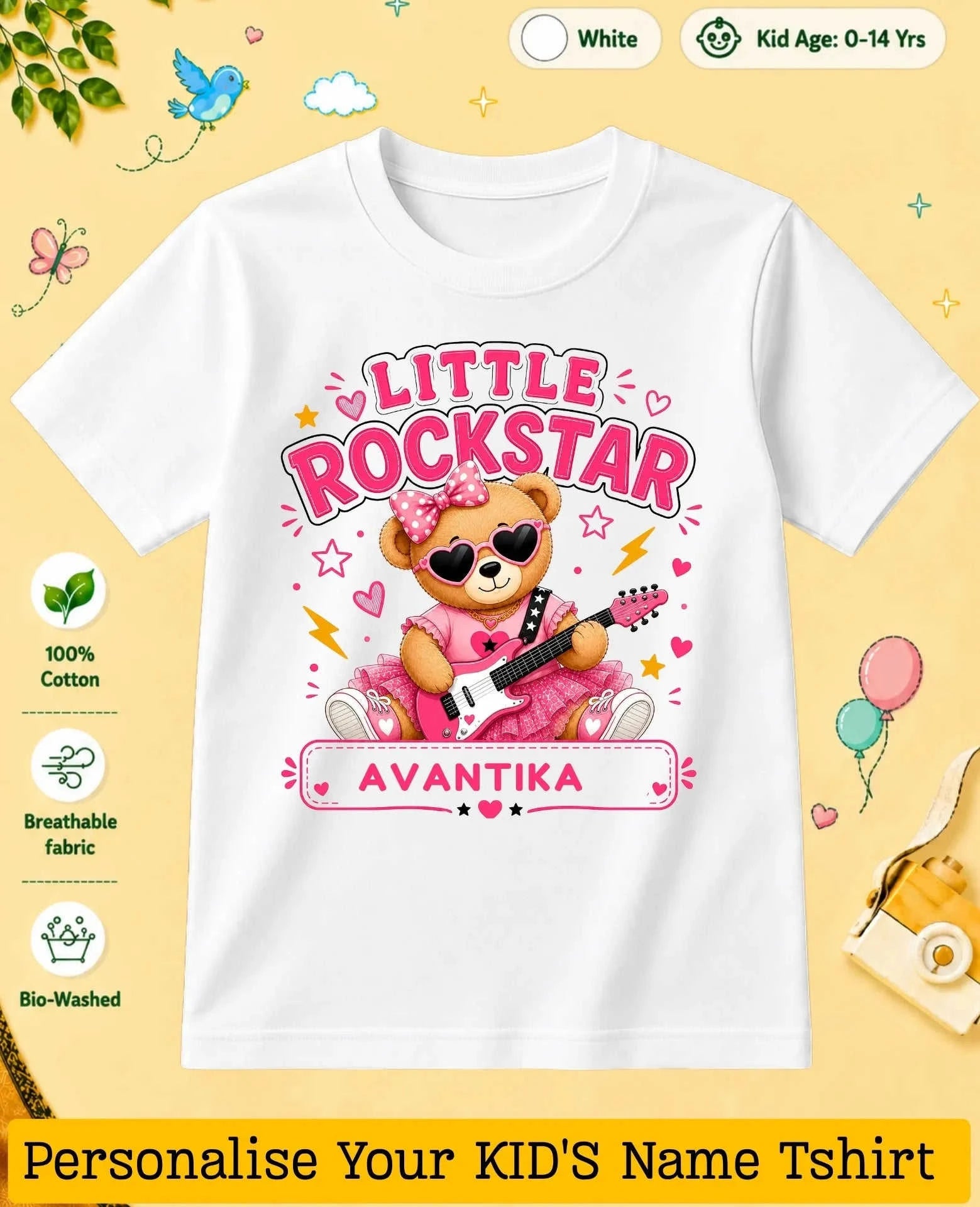 Rockstar Custom Kid Cotton Tshirt Swiftsoul