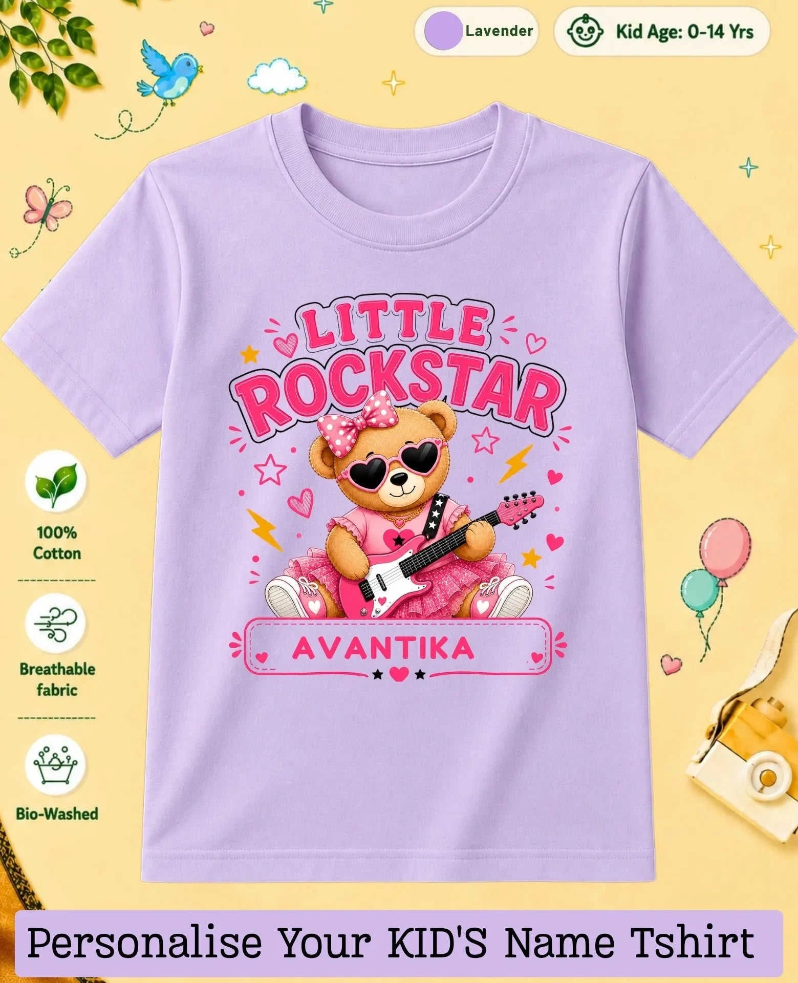 Rockstar Custom Kid Cotton Tshirt Swiftsoul