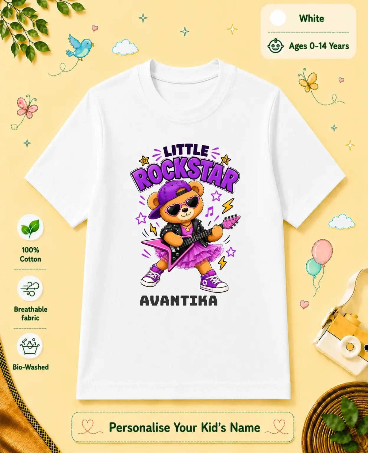Rockstar Custom Kid Cotton Tshirt Swiftsoul