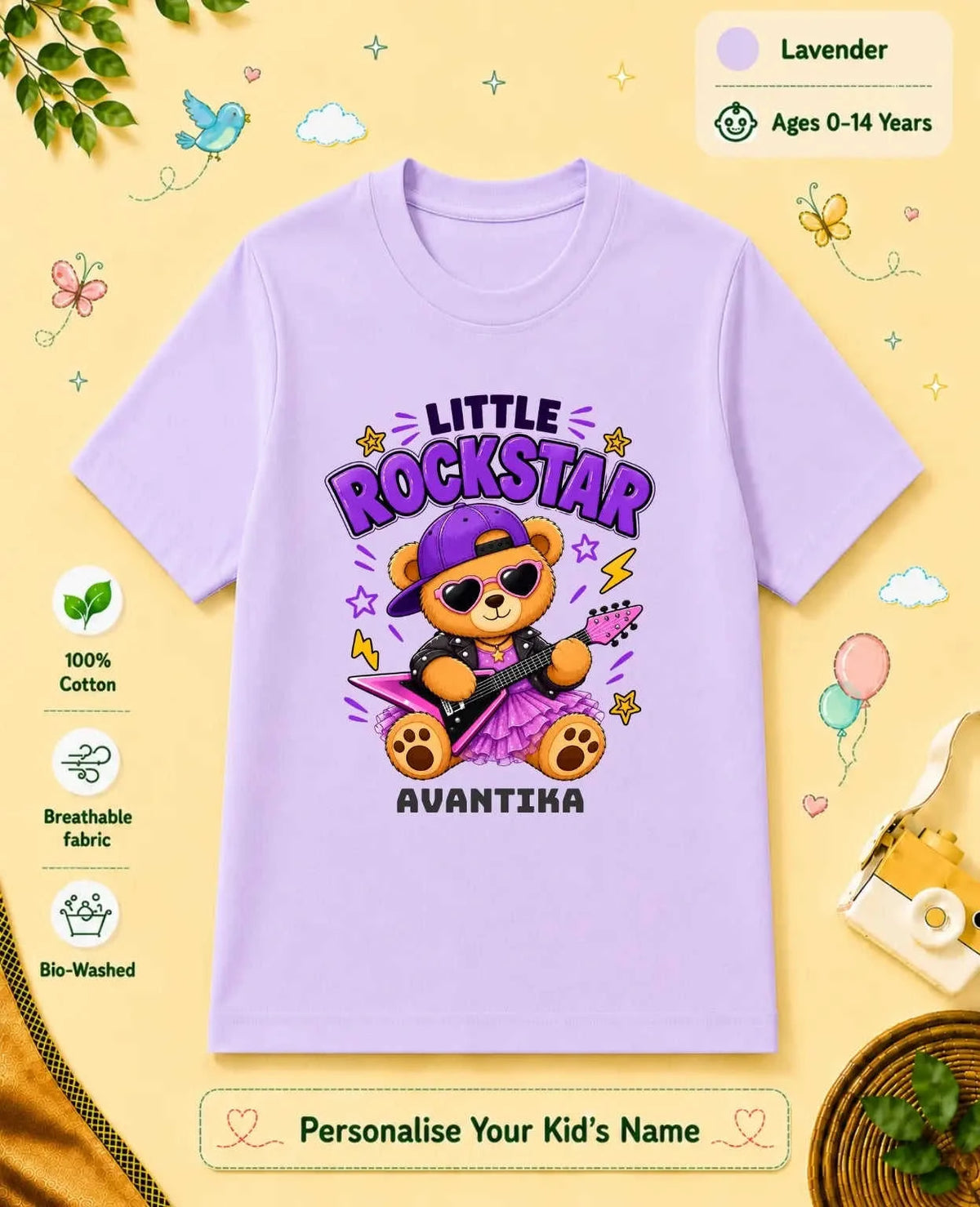 Rockstar Custom Kid Cotton Tshirt Swiftsoul