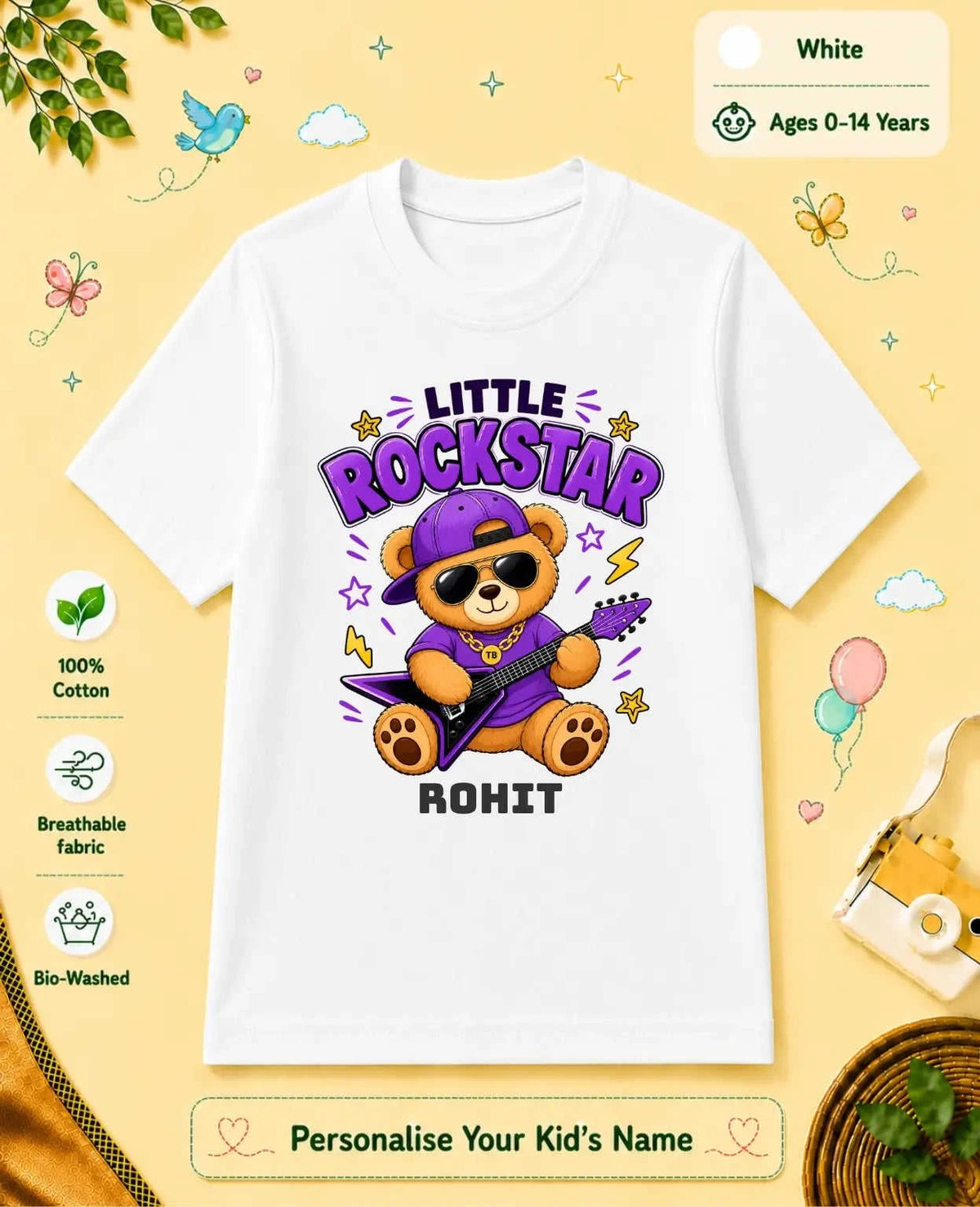 Rockstar Custom Kid Cotton Tshirt Swiftsoul