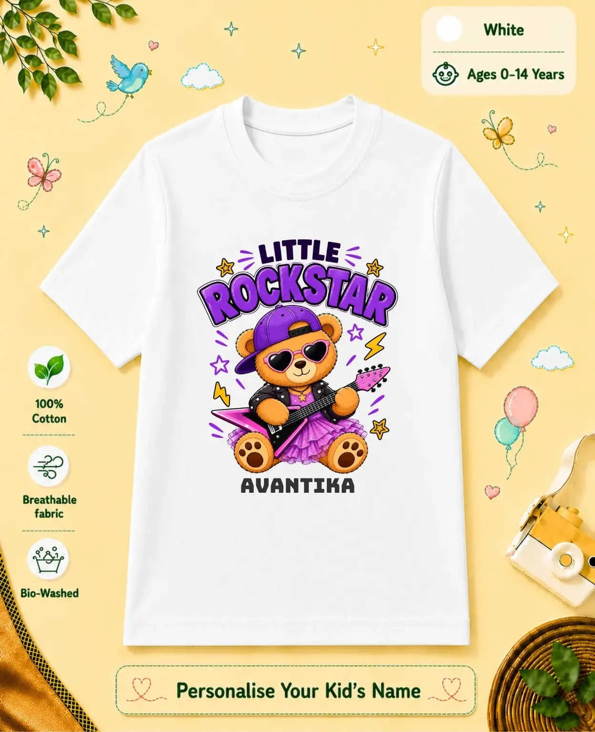 Rockstar Custom Kid Cotton Tshirt Swiftsoul