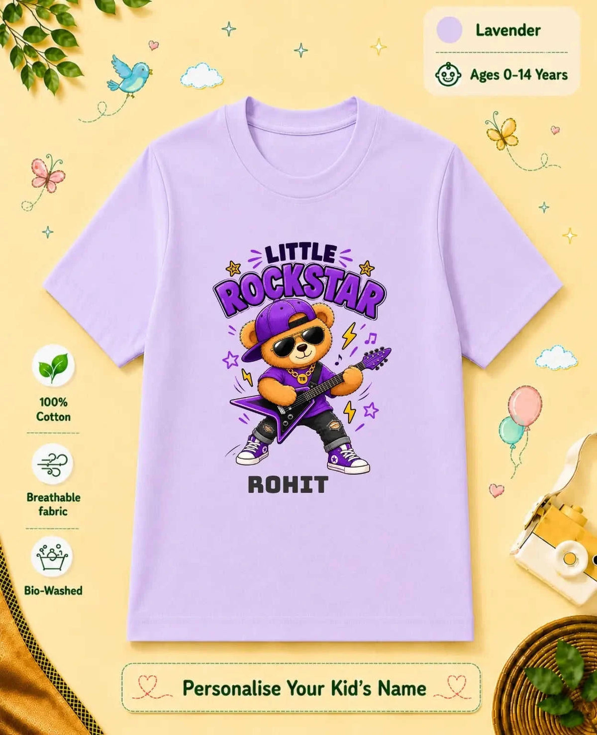Rockstar Custom Kid Cotton Tshirt Swiftsoul