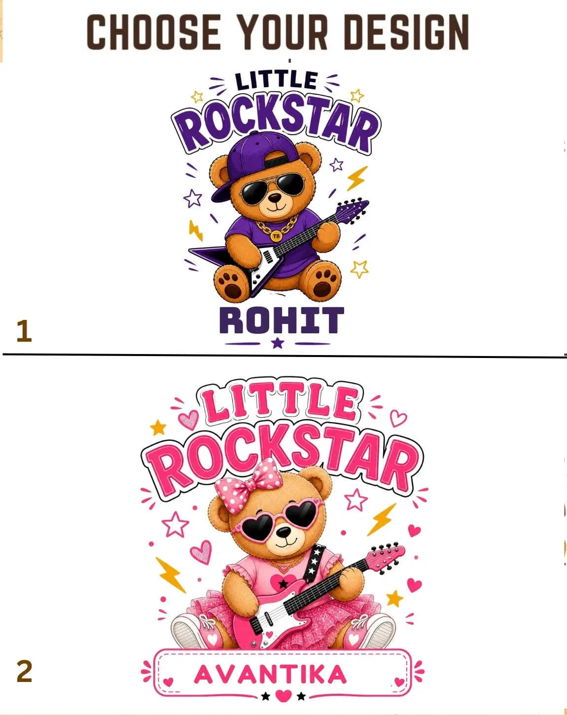 Rockstar Custom Kid's Co-ord Set Swiftsoul
