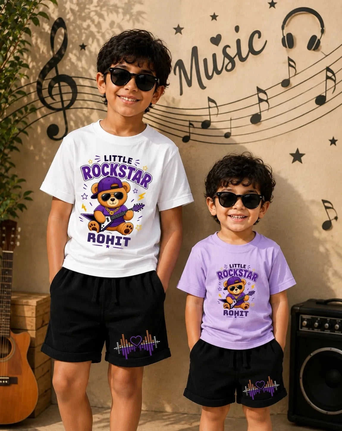Rockstar Custom Kid's Co-ord Set Swiftsoul