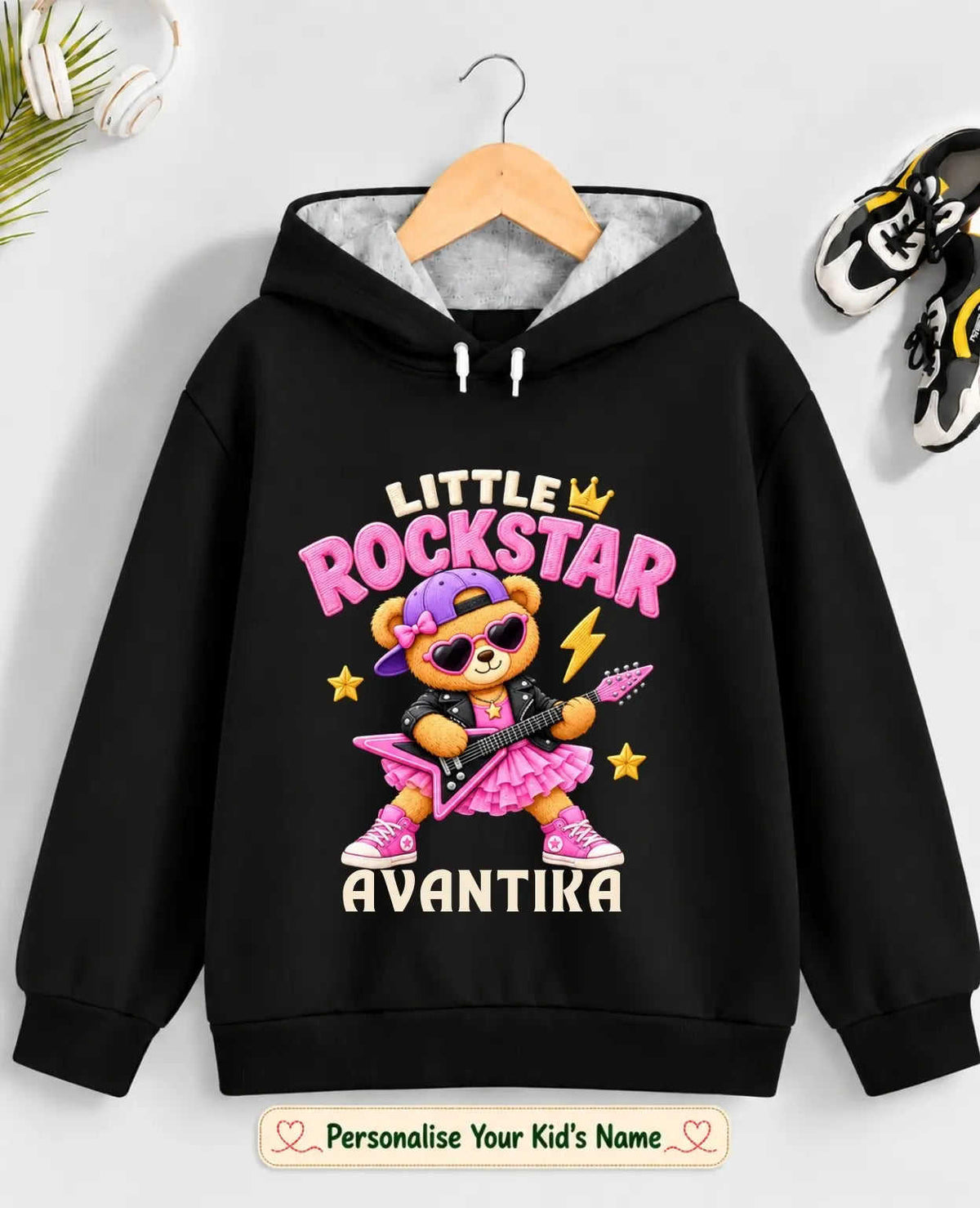 Rockstar Kid Cotton Tshirt & Hoodie Swiftsoul
