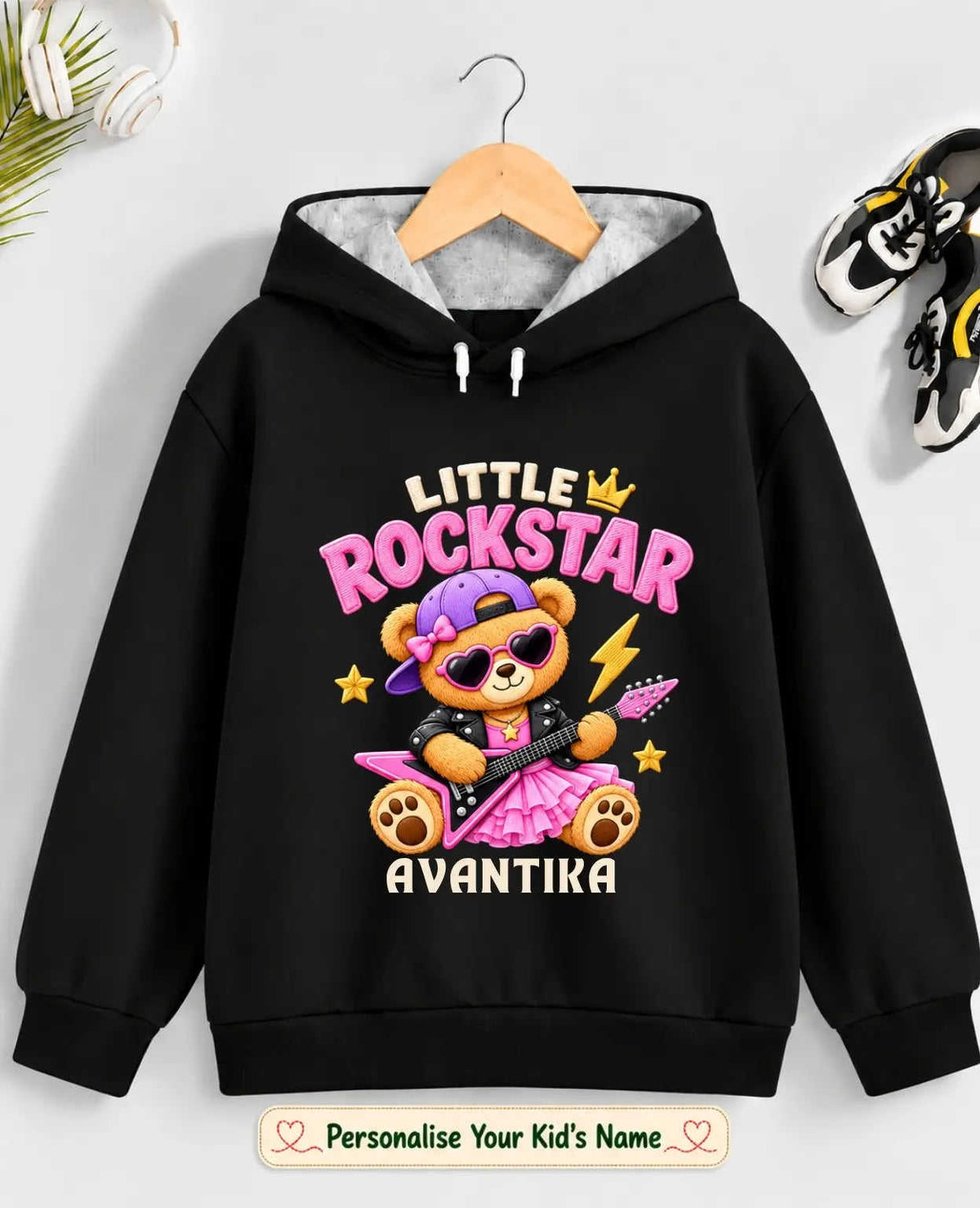 Rockstar Kid Cotton Tshirt & Hoodie Swiftsoul