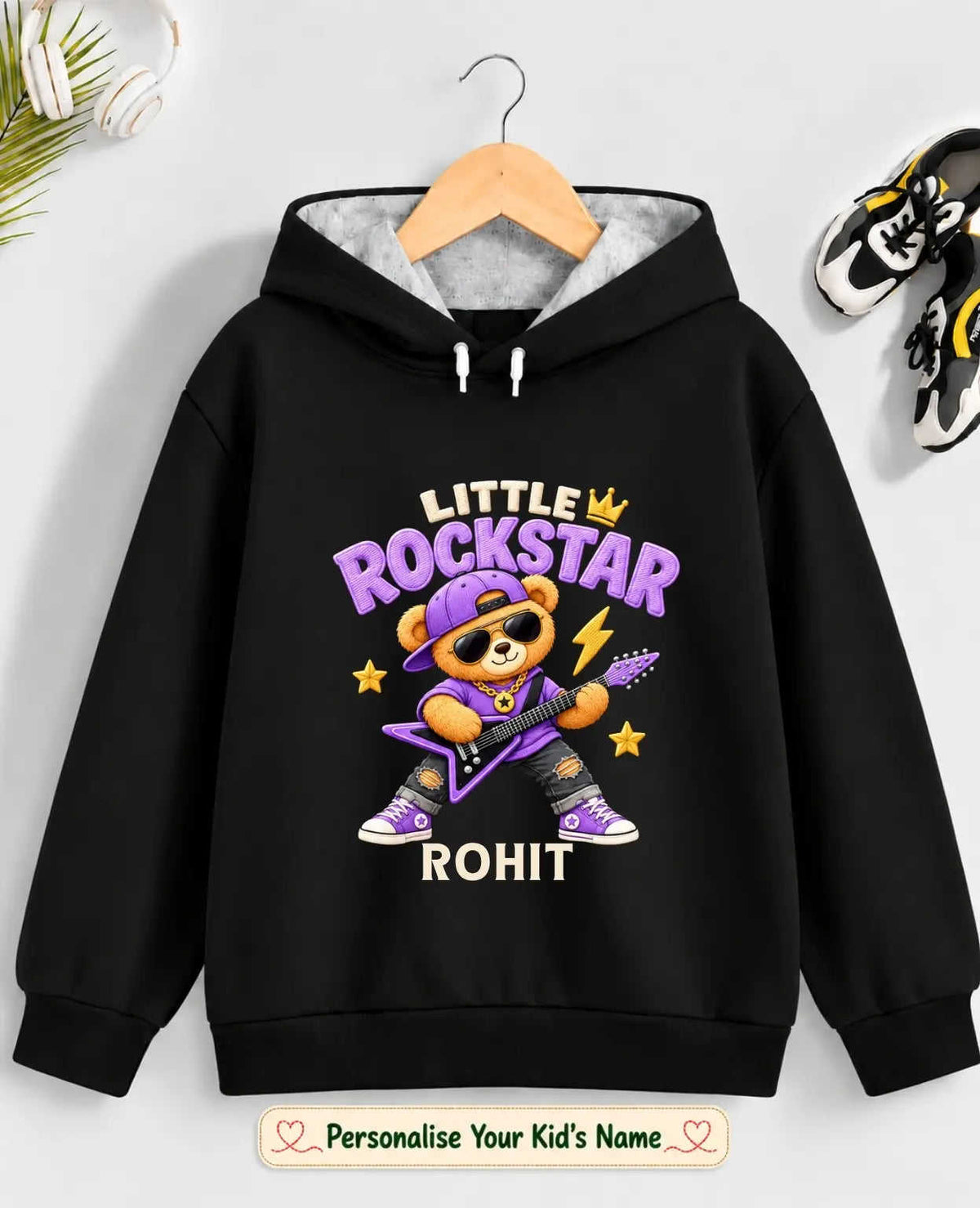 Rockstar Kid Cotton Tshirt & Hoodie Swiftsoul