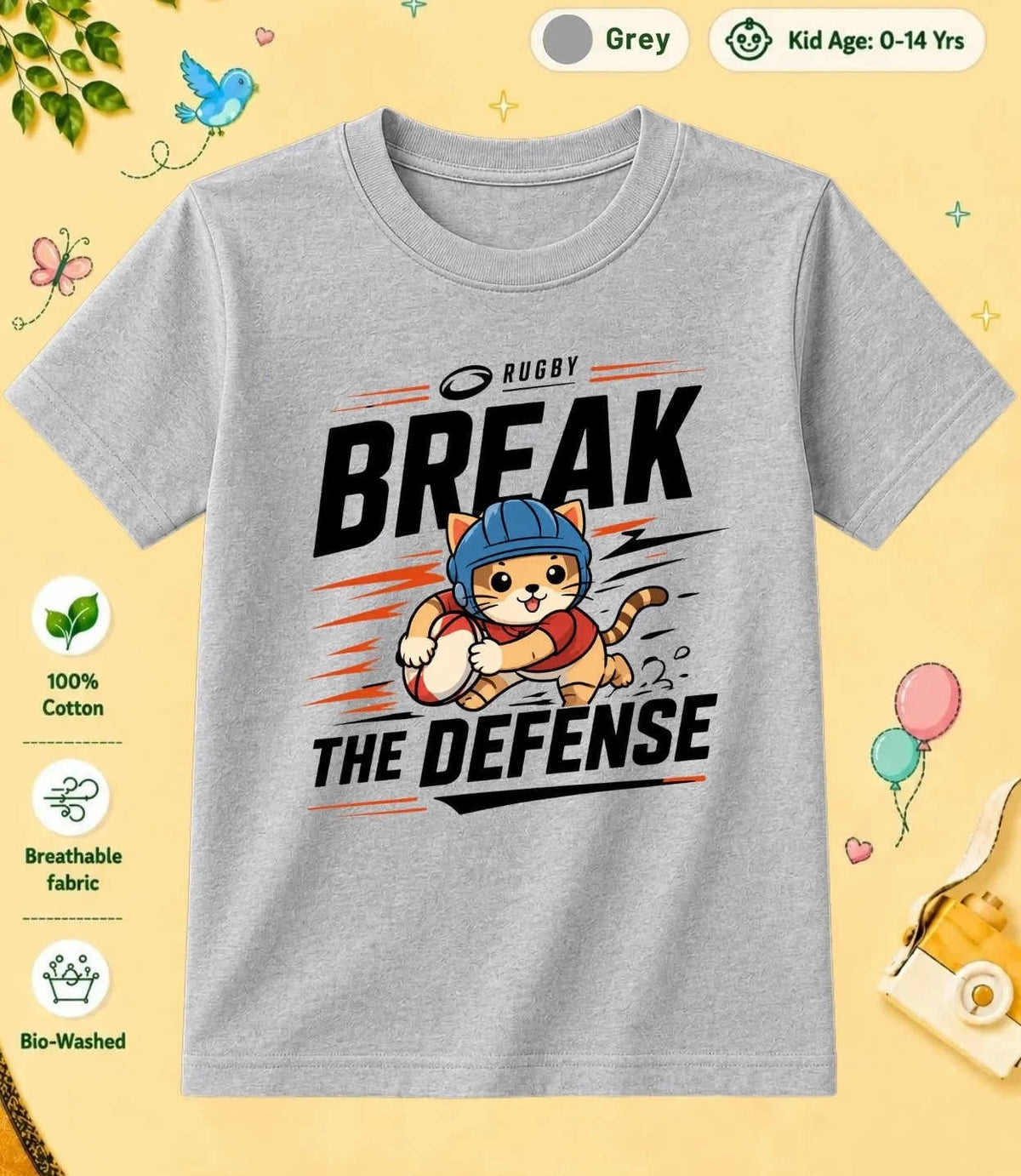 Rugby Kid Cotton Tee Swiftsoul